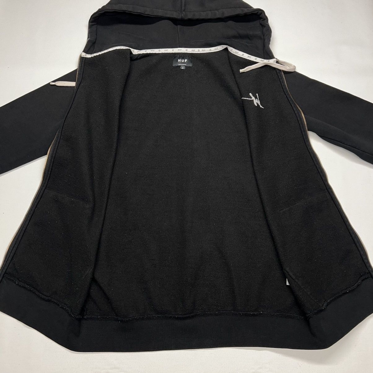 Huf Huf Sweatshirt Hoodie Black Full Zip Logo Embroidered Skate Size US M / EU 48-50 / 2 - 13 Thumbnail