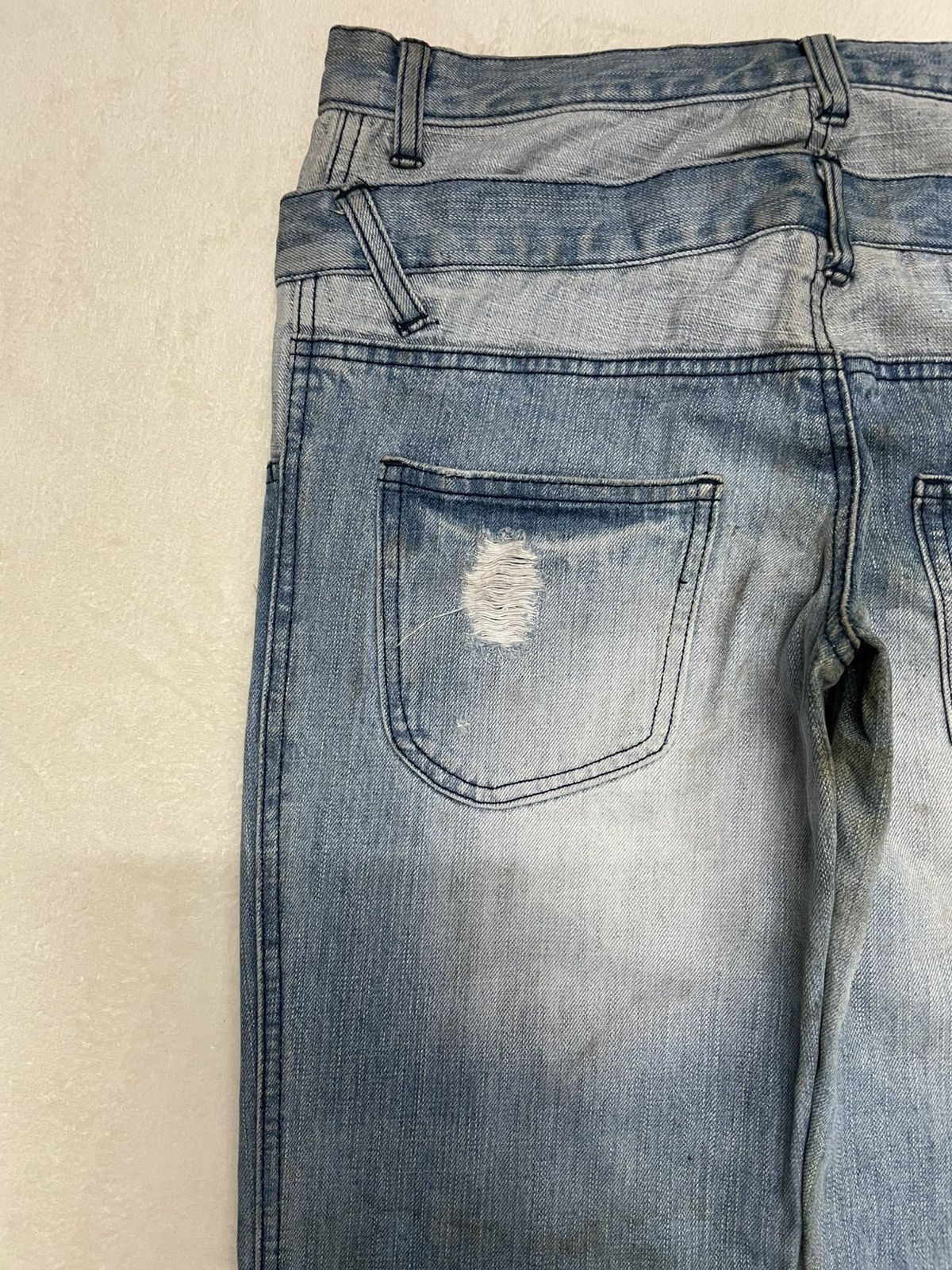 Japanese Brand Vintage WG Japanese Brand Double Waist Denim Jeans Size US 30 / EU 46 - 16 Thumbnail