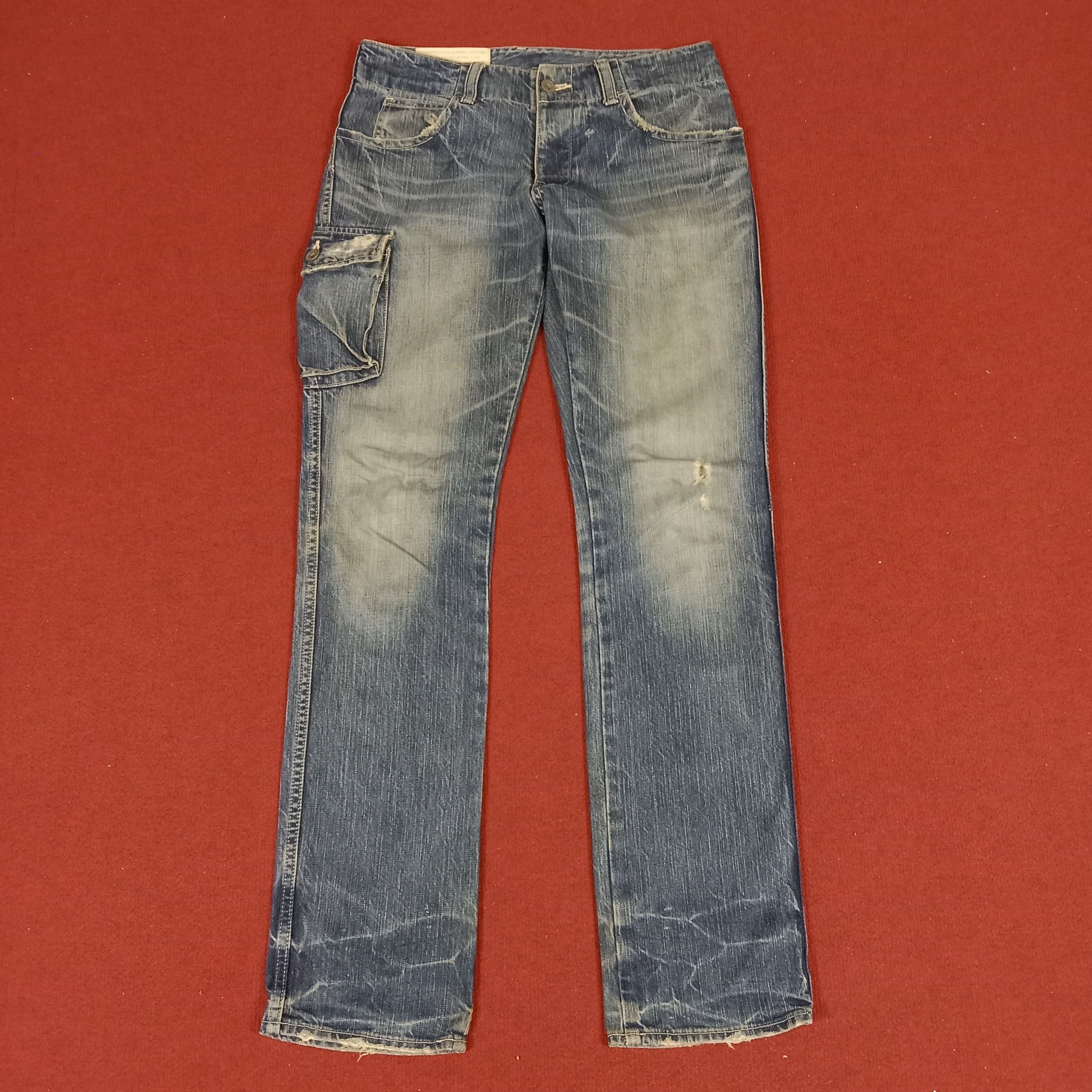 image of Engineered Garments x Vintage Garments Men Streetwear Style Jeans in Blue Jean (Size 31)