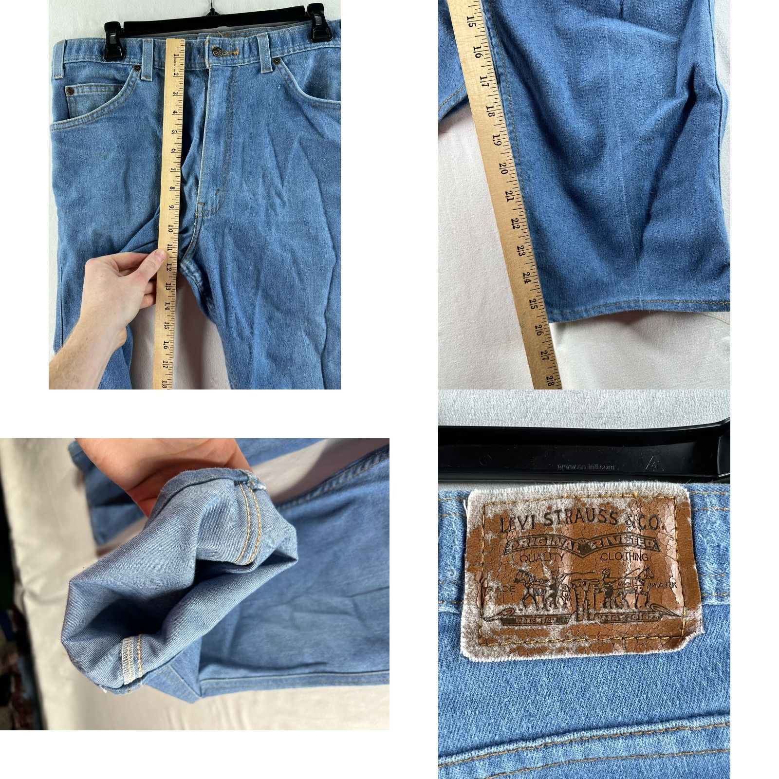 Levi's VINTAGE Levi's Denim Jeans Baggy Straight Leg 34x26 Medium Blue Wash USA 505 Mens Jeans Size US 34 / EU 50 - 8 Thumbnail