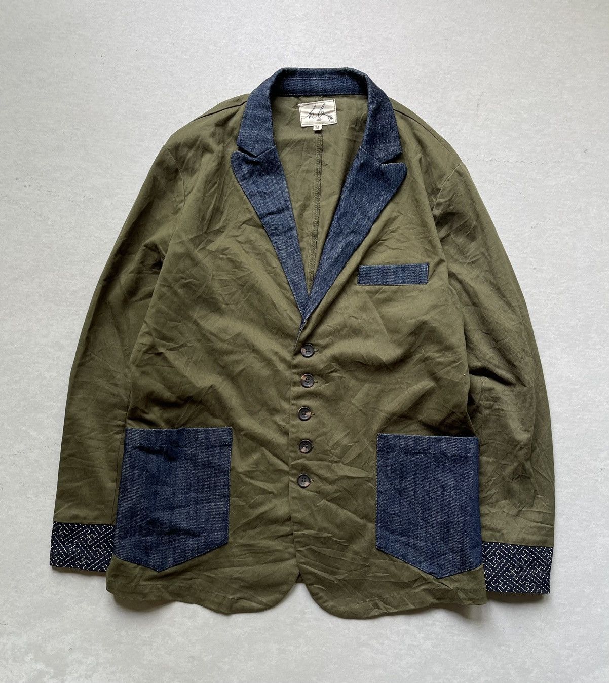 Japanese Brand 🔥Vintage Japanese Brand HB Patchwork Denim Indigo Jacket Size US M / EU 48-50 / 2 - 2 Thumbnail
