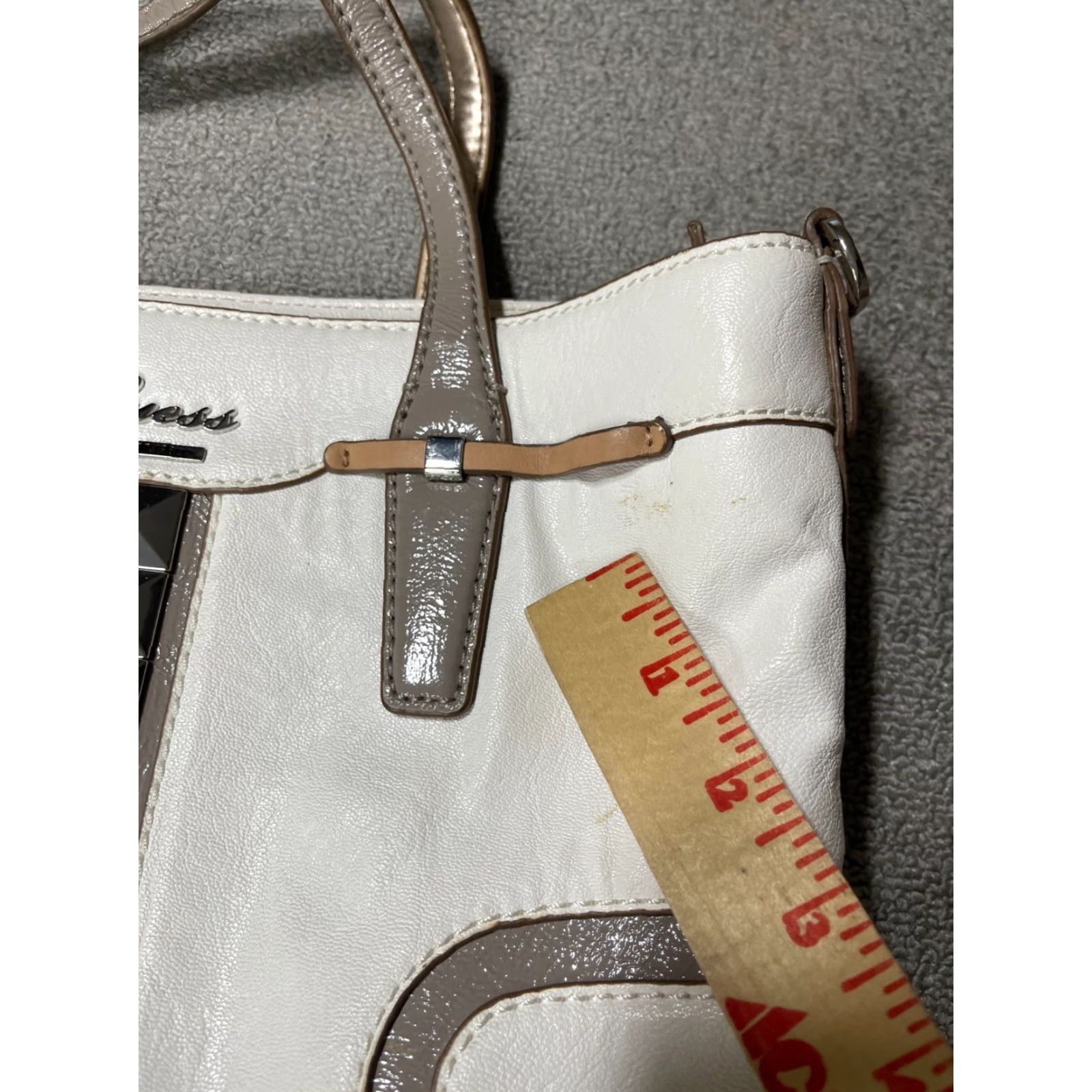 Guess VINTAGE GUESS Purse White Handbag Size ONE SIZE - 5 Thumbnail