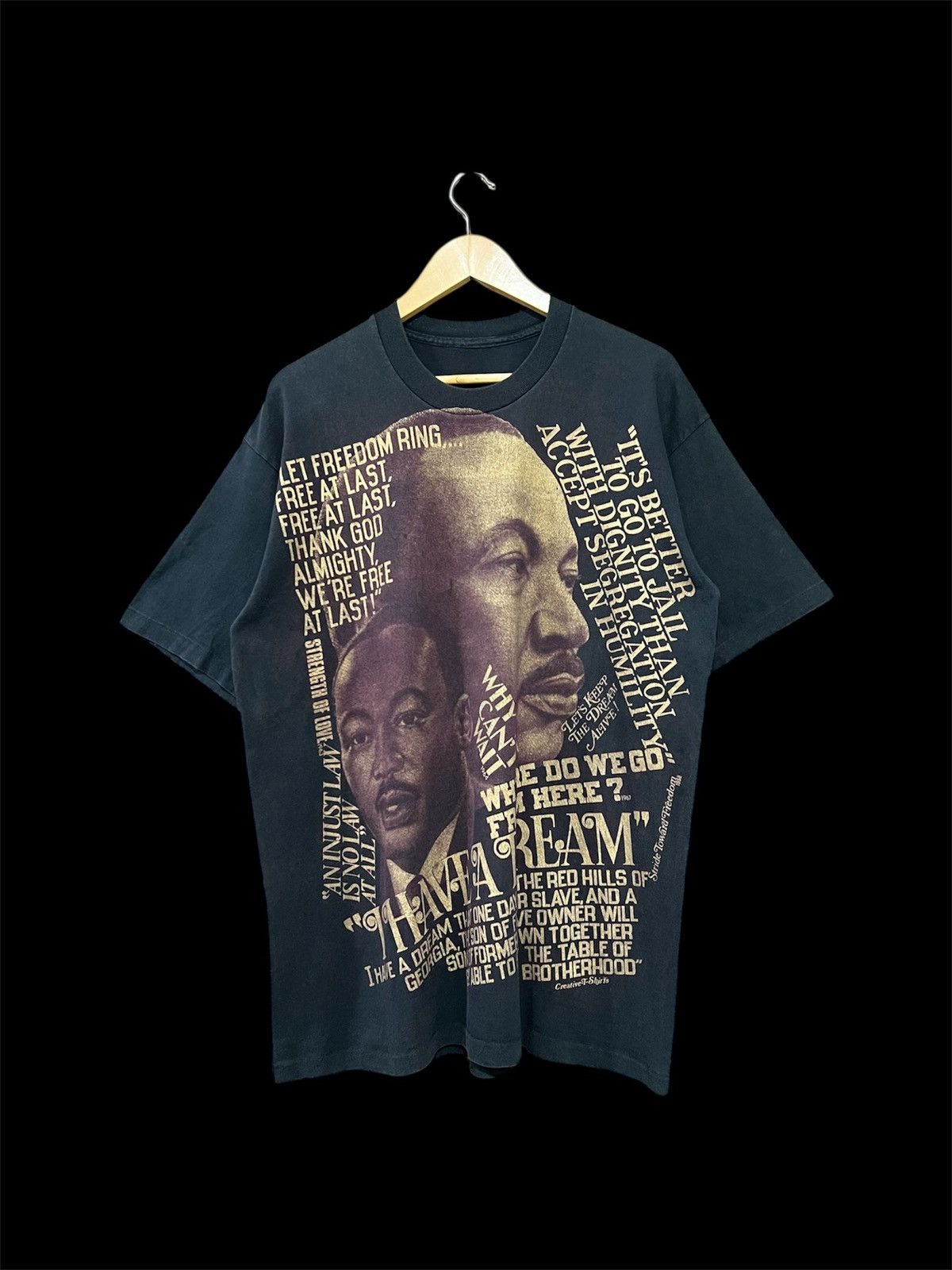 Vintage Vintage 90s Martin Luther King ‘Freedom’ Tshirt Size US L / EU 52-54 / 3 - 1 Thumbnail