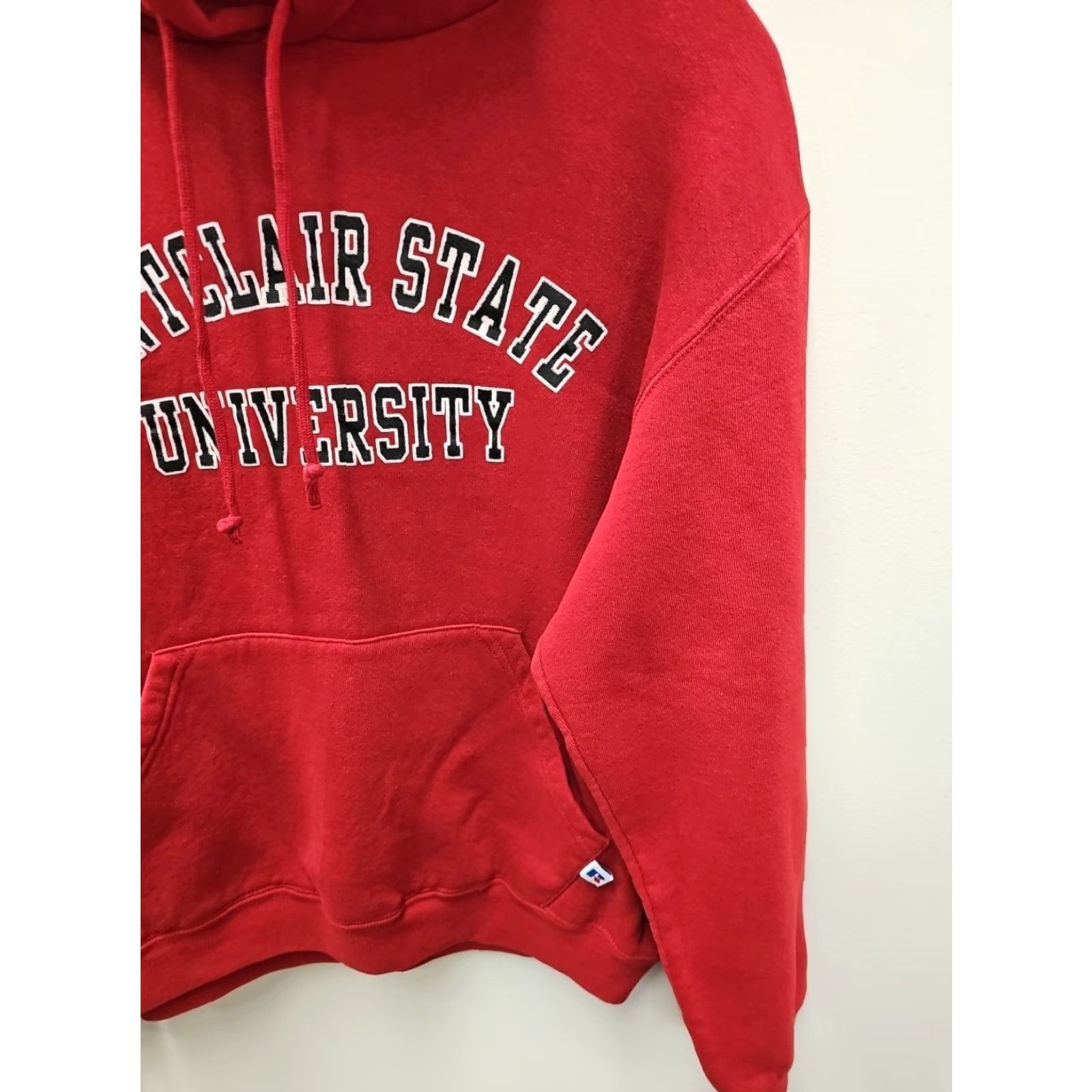 Russell Athletic VINTAGE Russell Athletic Hoodie Mens M 90s Montclair State College Red Graphic Print Pullover Size US M / EU 48-50 / 2 - 3 Thumbnail