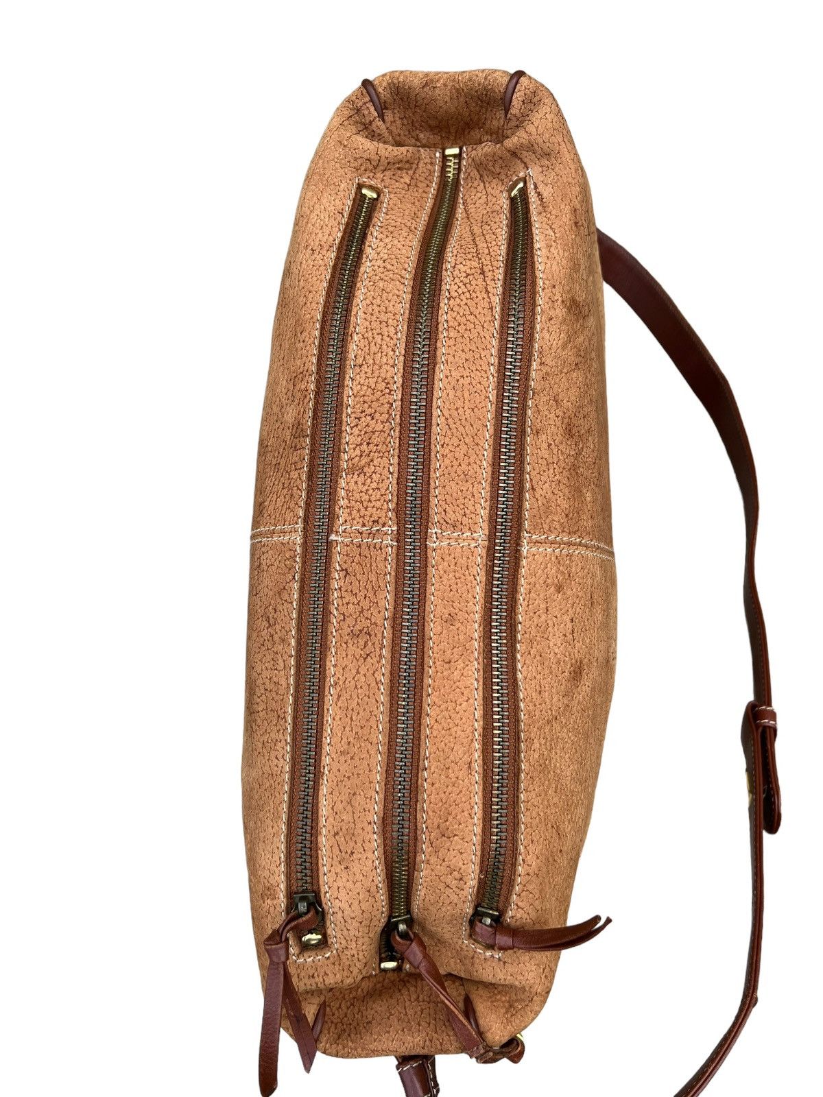 Leather Vintage LLADRO Stains Patina Huge Leather Bag Size ONE SIZE - 19 Thumbnail