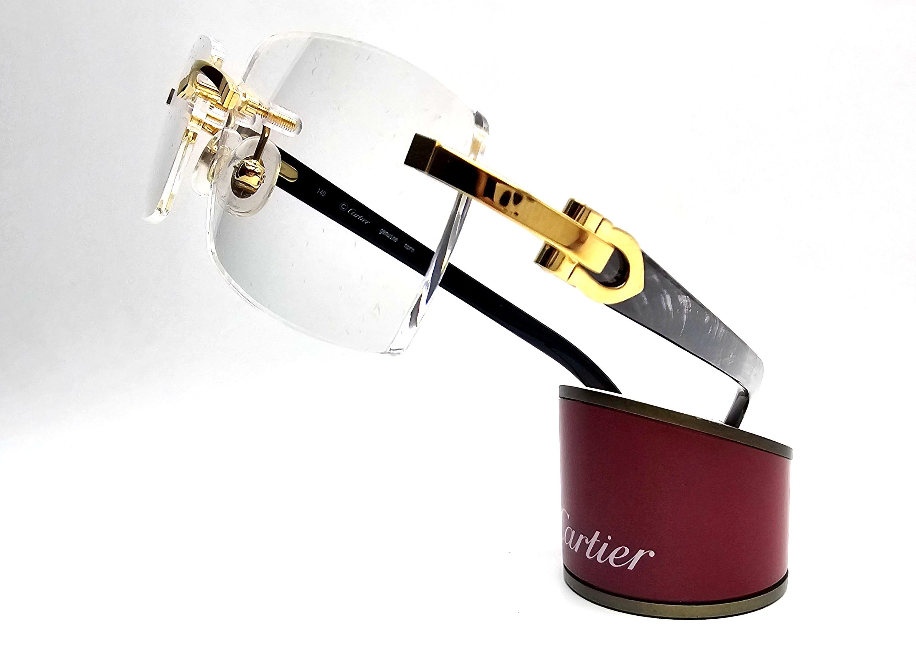 Cartier NEW! Cartier Black Buffalo Horn Glasses CT00490 Size ONE SIZE - 1 Thumbnail