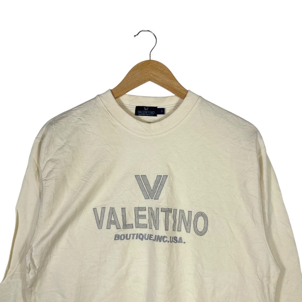 Valentino Vintage 90s VALENTINO Boutique Inc USA Logo Sweatshirt Size US S / EU 44-46 / 1 - 2 Thumbnail