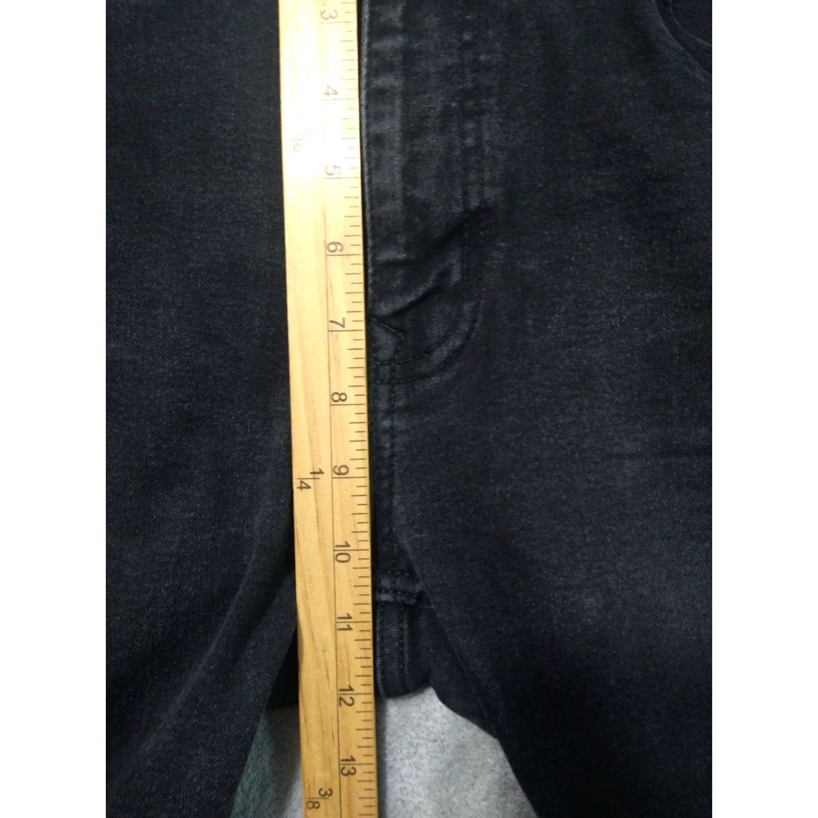 Denime The Perfect Jean NYC Jeans Mens 33x28 Black Denim Skinny Fit Stretch Dark Wash Jeans Mens Black Denim Skinny 90s? No decade info Size US 34 / EU 50 - 4 Thumbnail