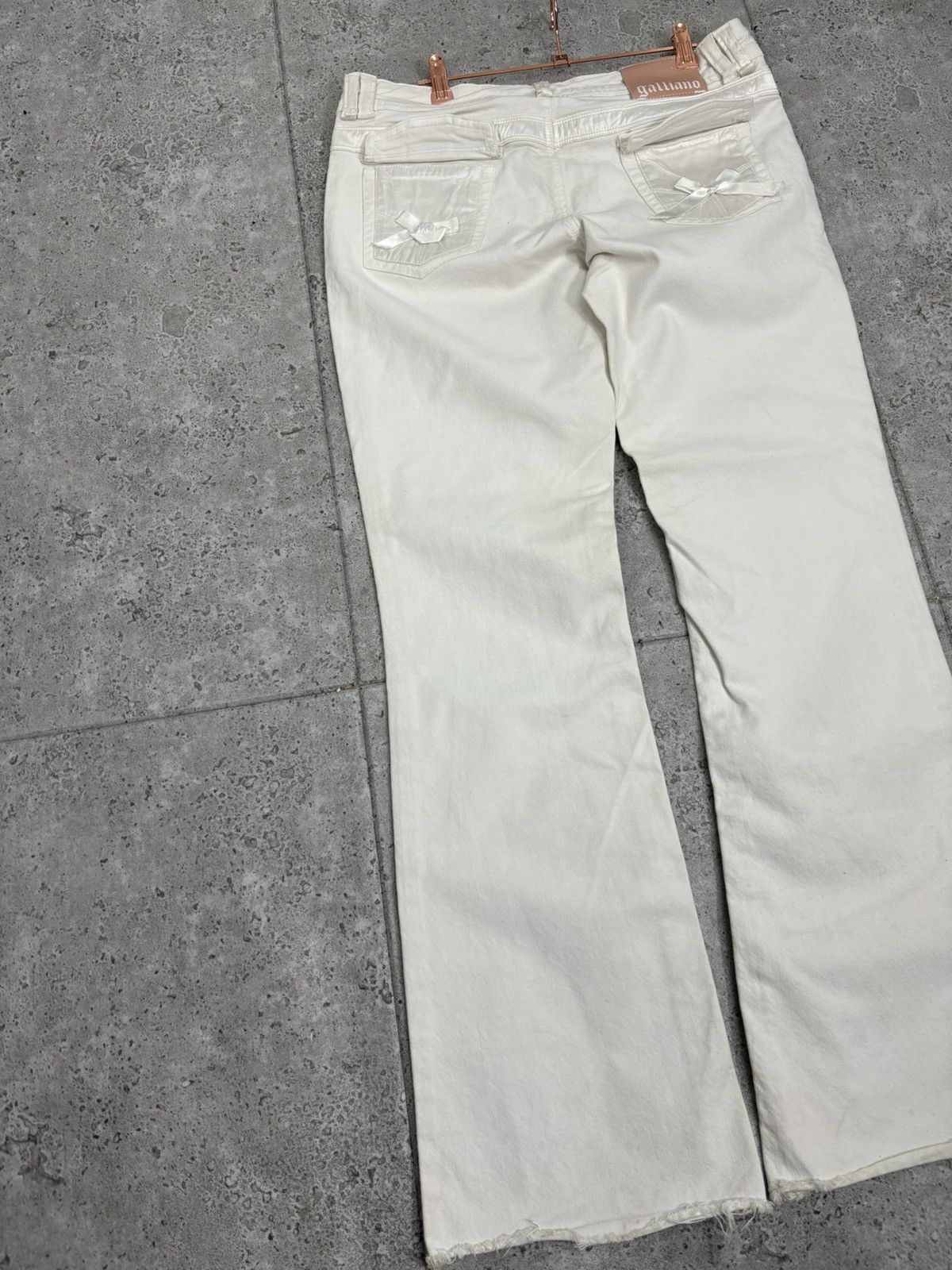Japanese Brand × John Galliano 90s RARE John Galliano Denim Flared Pants Japan Style Size 33" - 3 Thumbnail