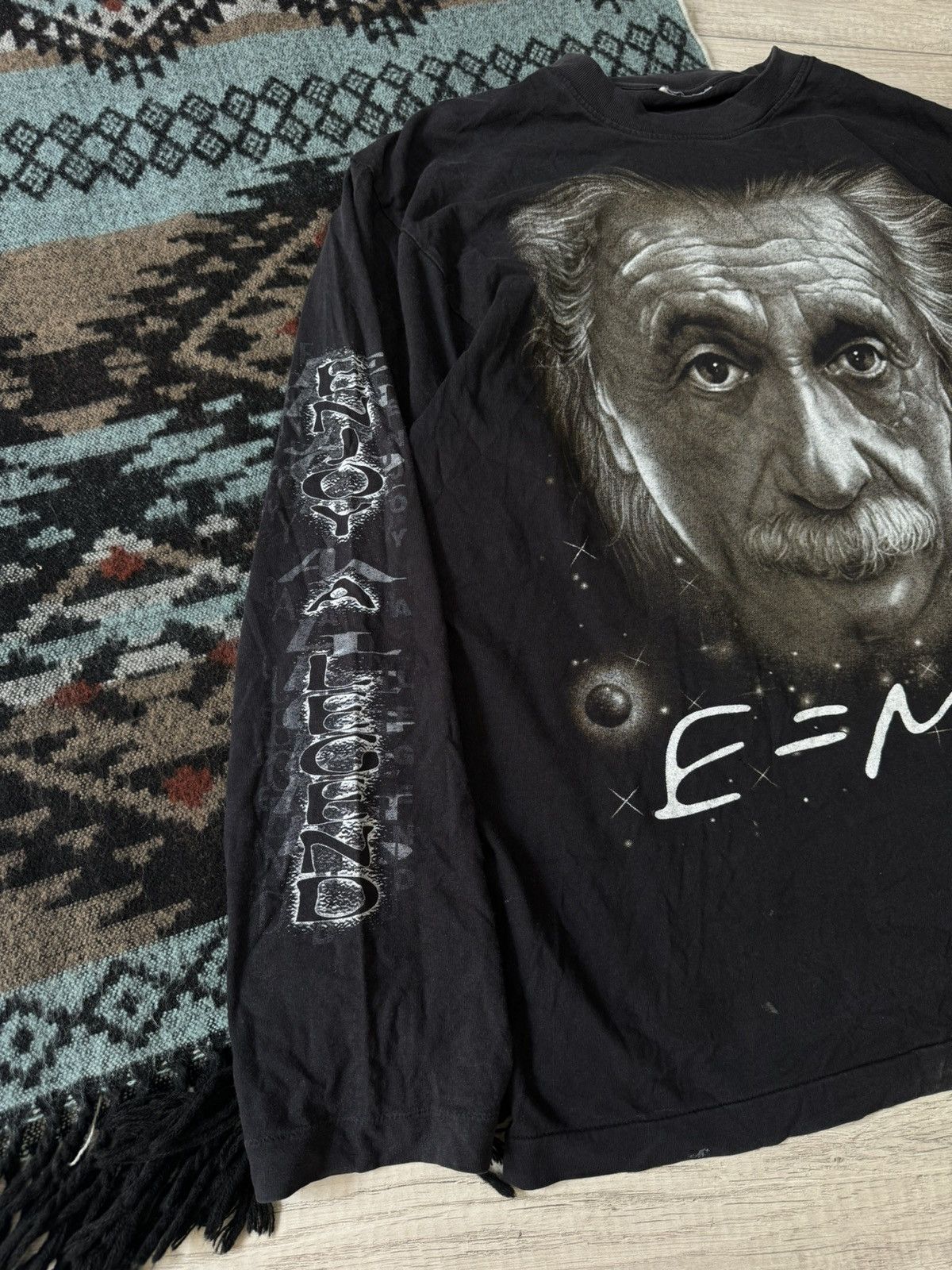 Vintage Vintage 90s Albert Einstein Long Sleeve Enjoy A Legend Size US L / EU 52-54 / 3 - 2 Thumbnail