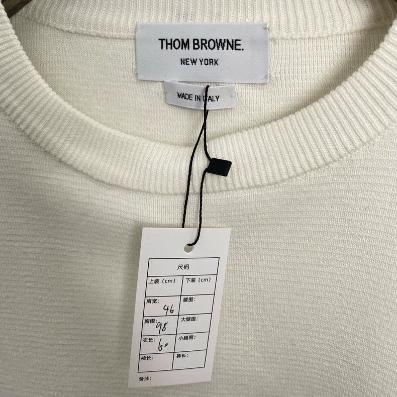 Thom Browne Thom Browne White four-striped wool sweater 2503-Nextarrow Size US S / EU 44-46 / 1 - 2 Thumbnail