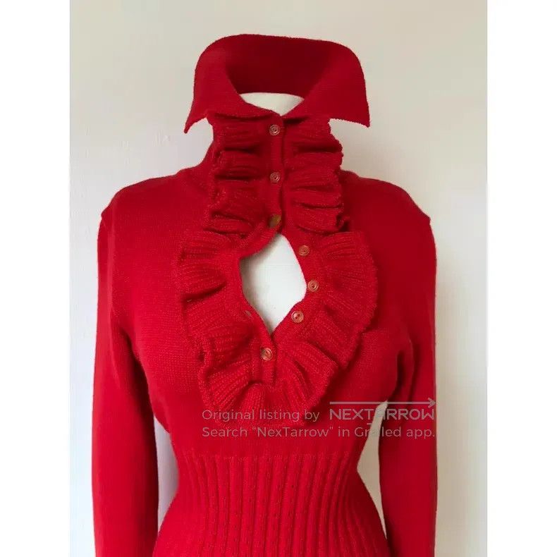 Vivienne Westwood Vivienne Westwood Gold Label Red Pure Wool Skirt Size L / US 10 / IT 46 - 6 Thumbnail