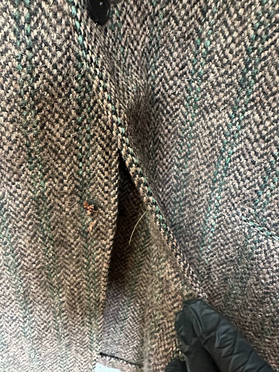 Harris Tweed Harris Tweed Blazer Handwoven 80s Wool Herringbone Check Size 50R - 10 Thumbnail