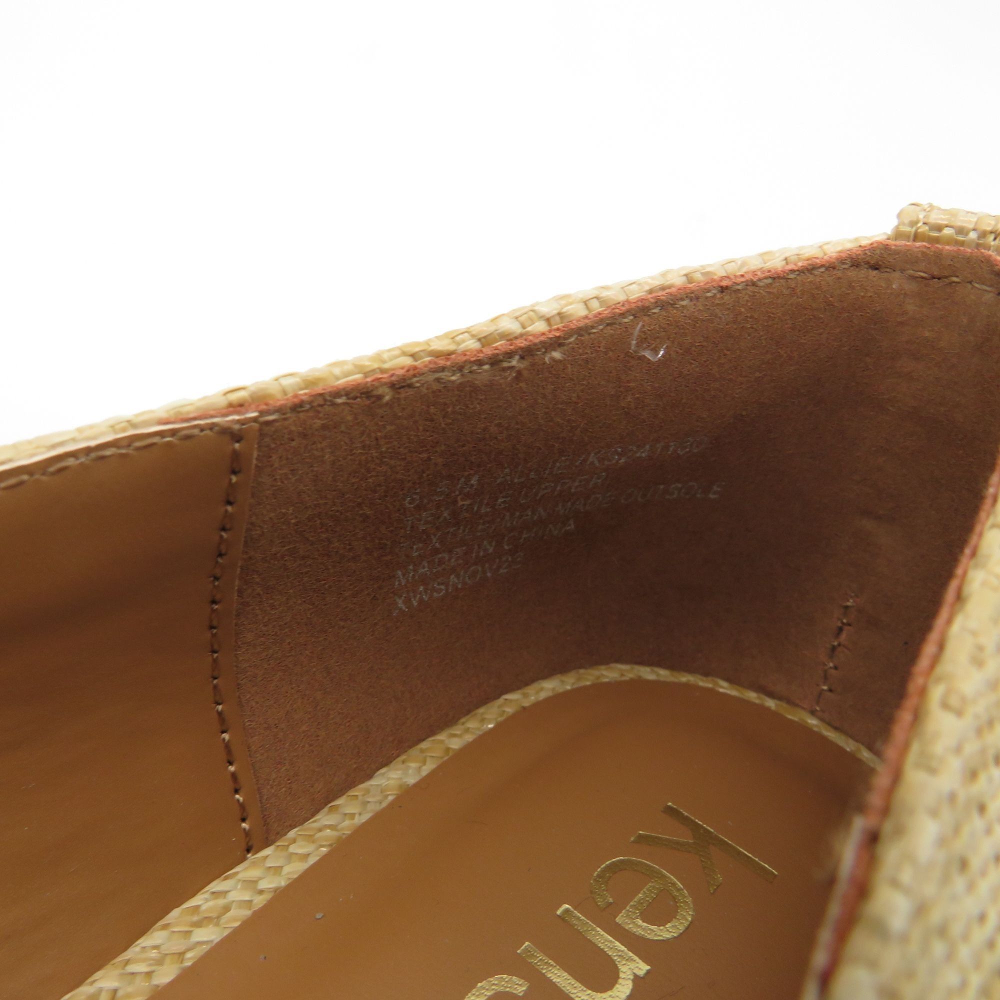Other Kensie Women's Woven Flats Beige Brown Cap Toe Slip-On Casua Size US 6.5 / IT 36.5 - 7 Thumbnail
