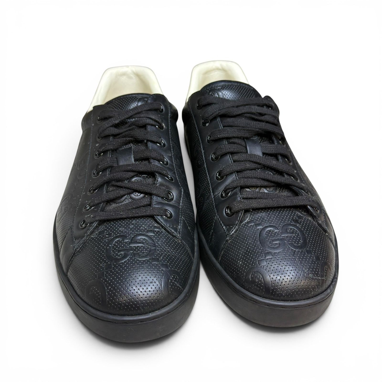 Gucci Gucci Ace Black Monorgram Sneakers | Size 11G Size US 11.5 / EU 44-45 - 5 Thumbnail