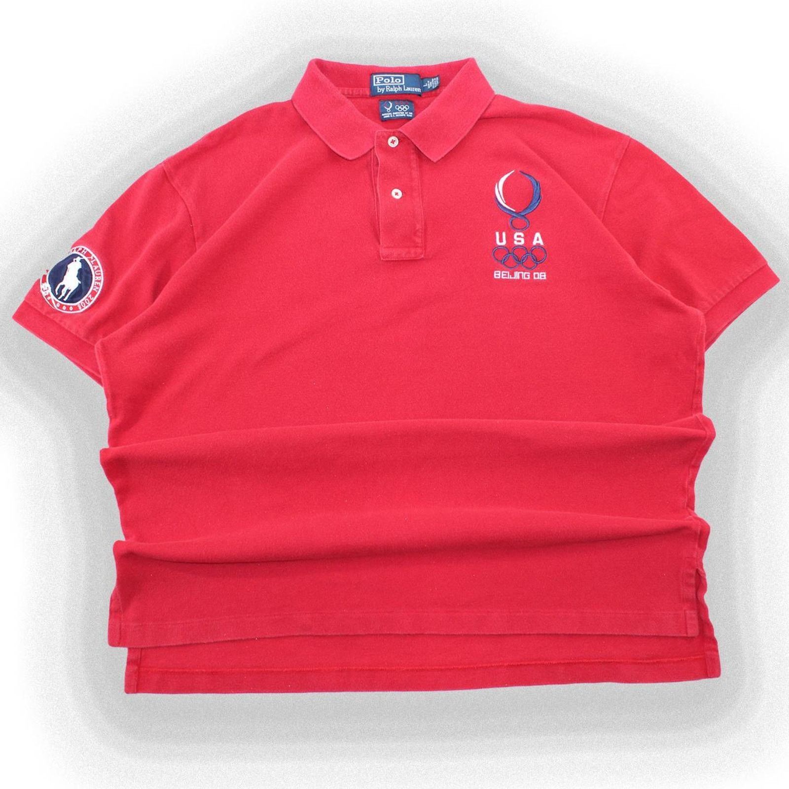 Polo Ralph Lauren Y2K 2008 Red Beijing Olympics USA Ralph Lauren Polo Size US L / EU 52-54 / 3 - 1 Thumbnail