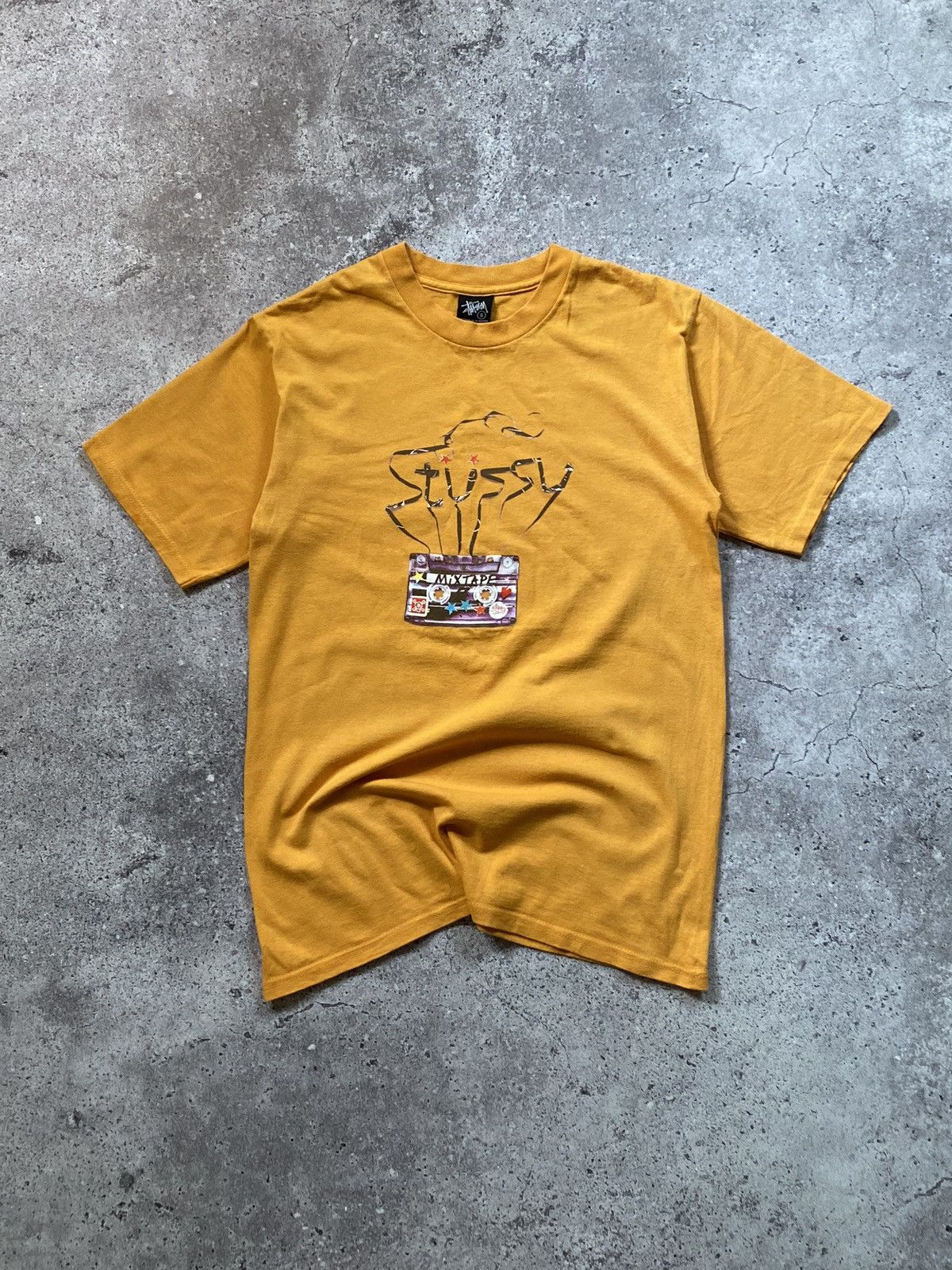 Stussy × Vintage Vintage 90’s Stussy Cassette Mixtape T-shirt Size US S / EU 44-46 / 1 - 1 Thumbnail