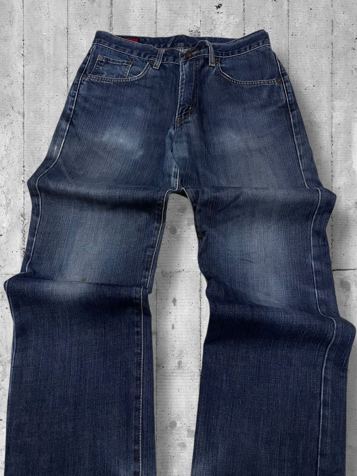 Designer × Edwin × Vintage Vintage 1990s Japan Desiner Edwin Distressed Blue Denim Size US 31 - 4 Thumbnail