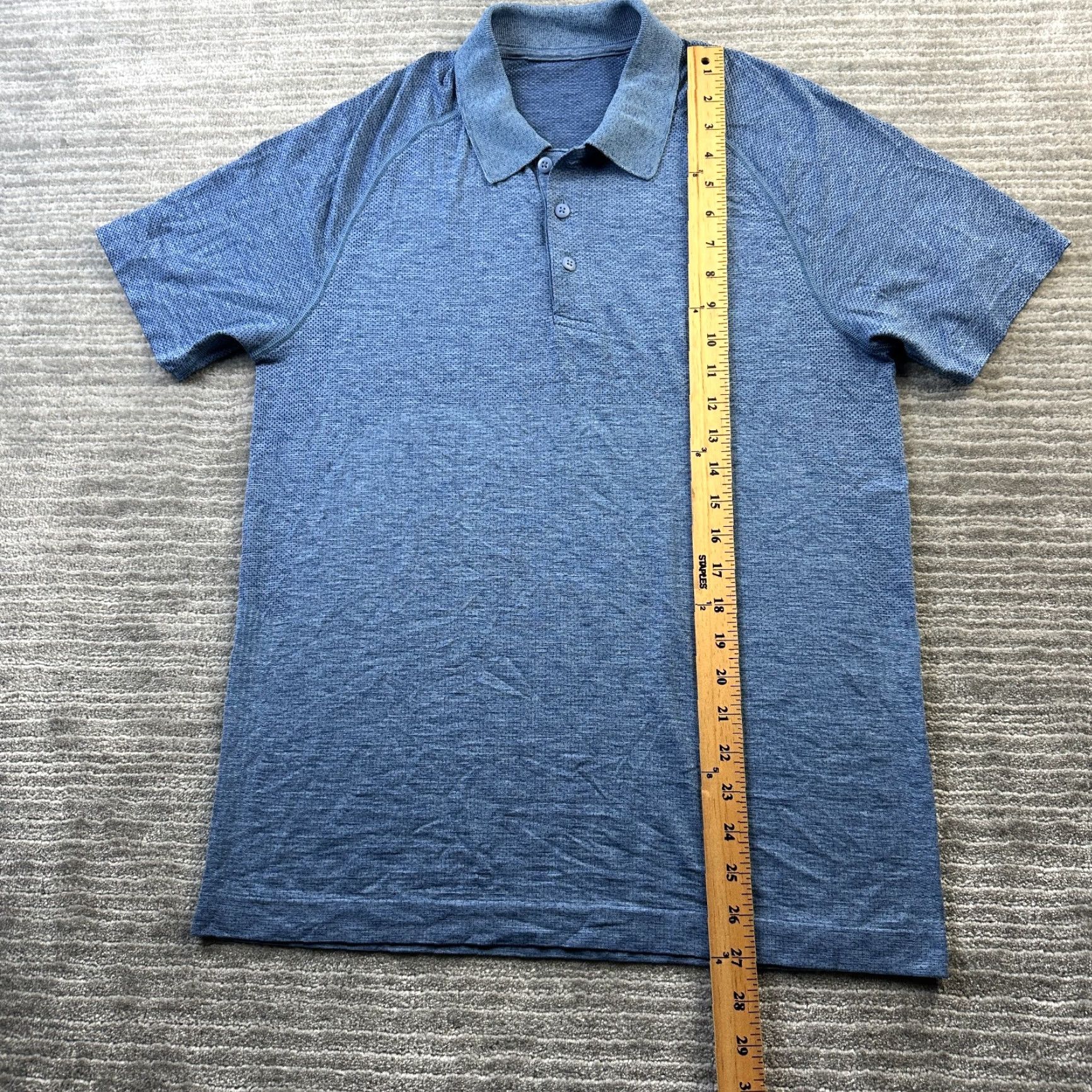 Lululemon Lululemon Polo Shirt Mens Medium Blue Metal Vent Tech Performance Top Size US M / EU 48-50 / 2 - 8 Thumbnail