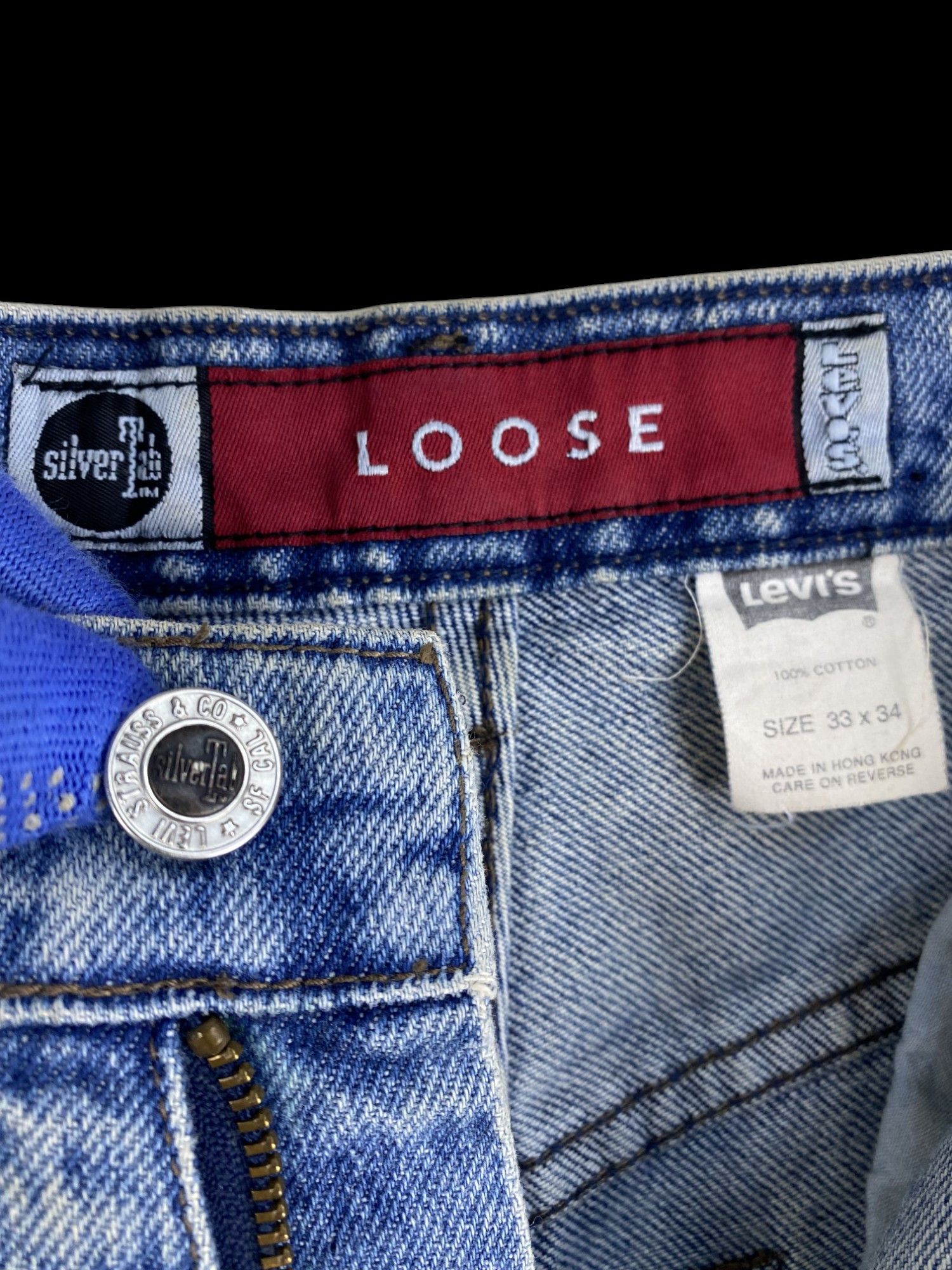 Levi's Vintage 90S Levis Baggy Loose Silvertab faded jean W33X33.5 Size US 33 - 9 Thumbnail