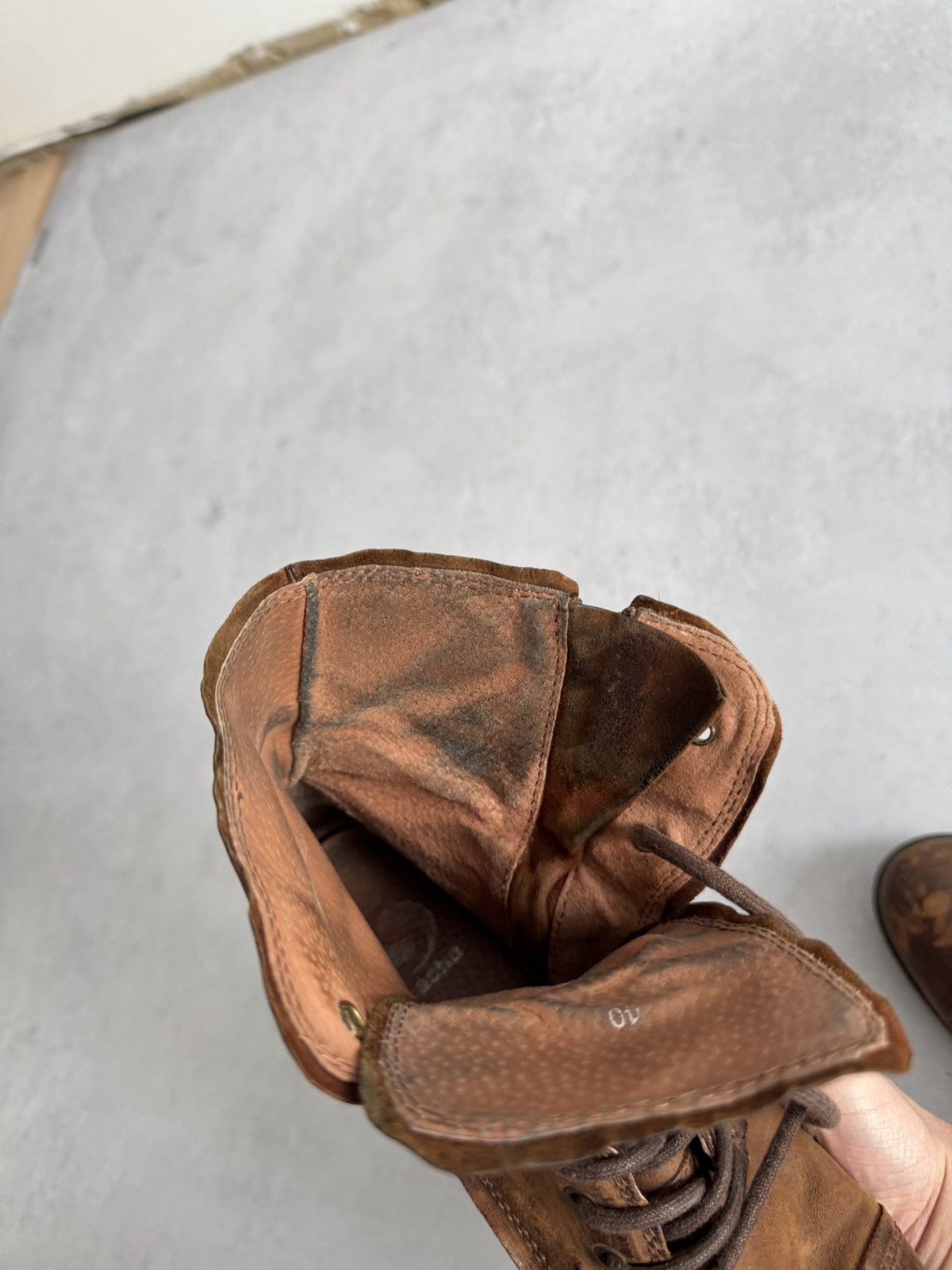 Japanese Brand Vintage Guildi Style Y2k Distressed Leather Anckle Boot Size US 10 / IT 40 - 14 Thumbnail