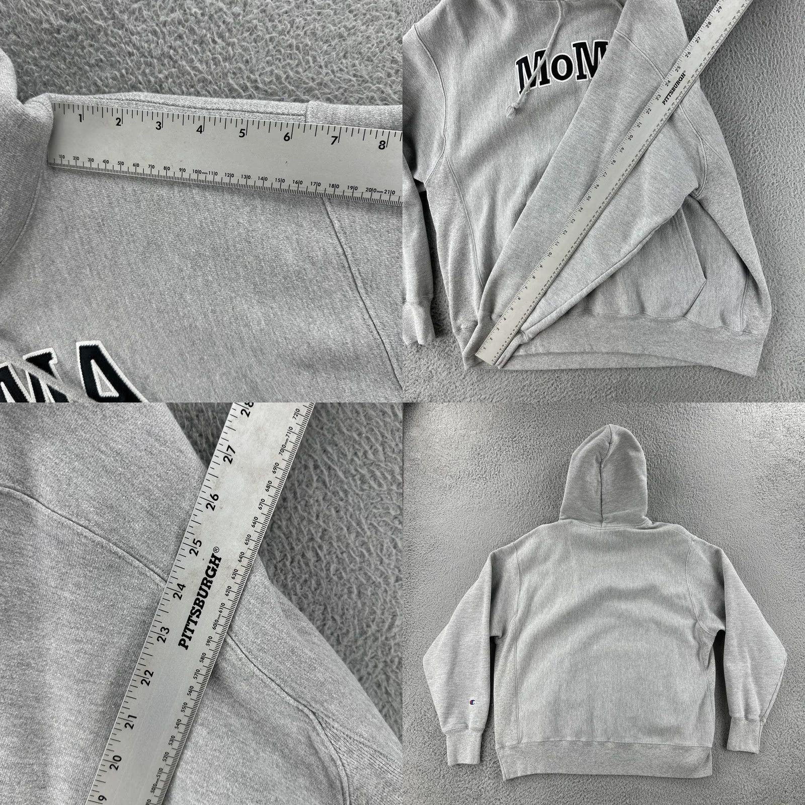 Champion VINTAGE Champion Reverse Weave Hood Mens XL Gray Hoodie Embroidered MOMA 90s Y2K Size US XL / EU 56 / 4 - 9 Thumbnail