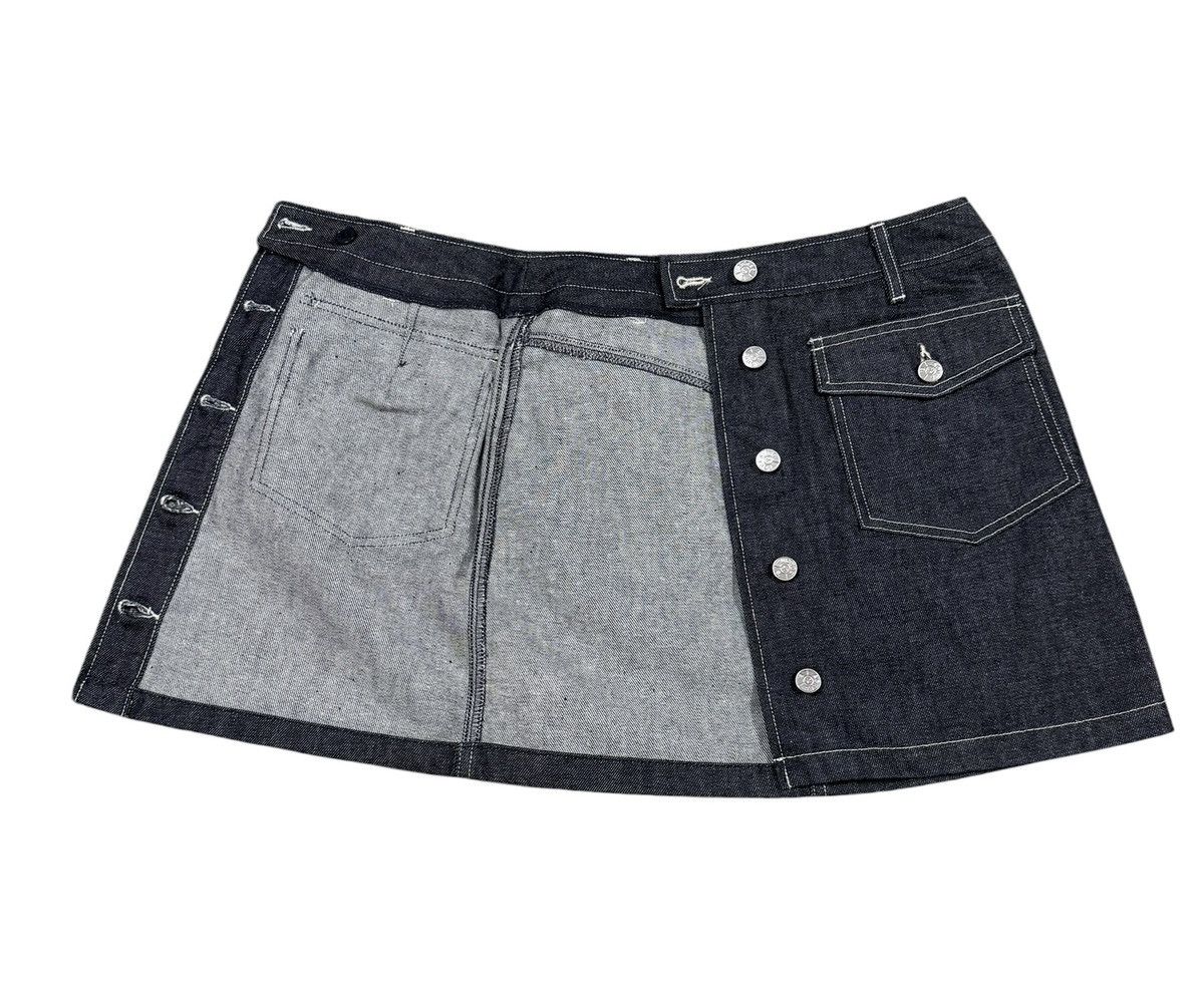 agnes b. Vtg🔥agnes.b Raw Indigo denim Mini Skirt Made In France Size 25" / US 0 / IT 36 - 4 Thumbnail