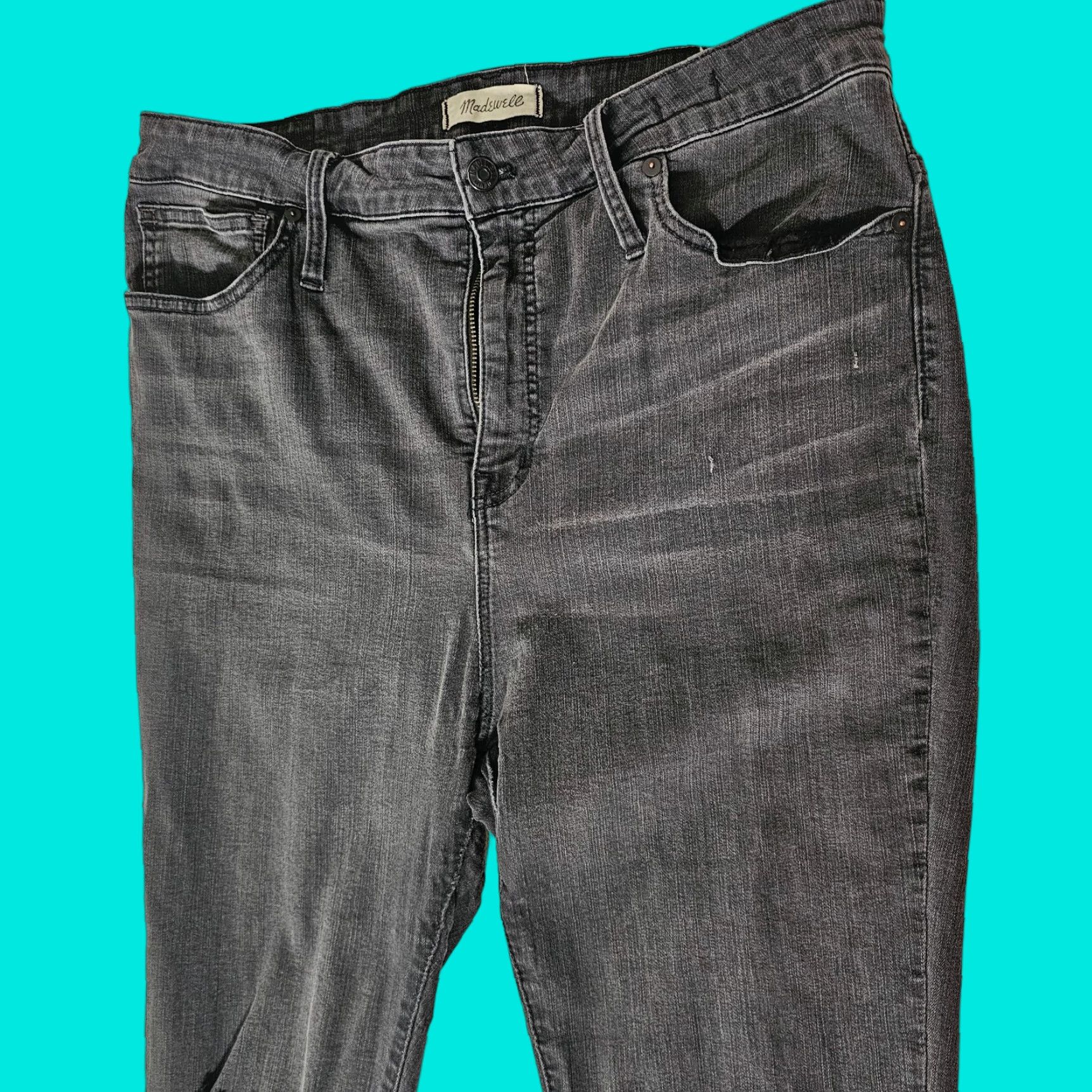 Madewell Madewell Jeans Women's Size 33 Black Denim Skinny High Rise Pockets Inseam 27.5 in Vintage No Size 24" / US 00 / IT 34 - 1 Thumbnail