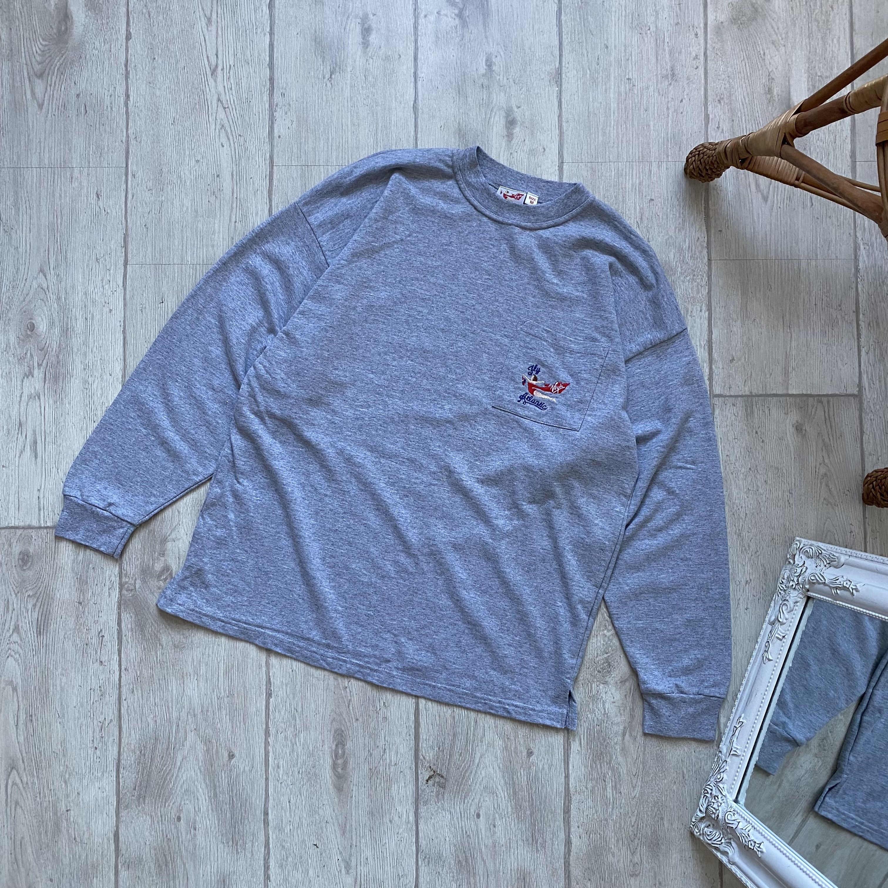 Russell Athletic Vintage 90s Virgin Atlantic Naked Woman Advertb Longsleeve Size US M / EU 48-50 / 2 - 1 Thumbnail