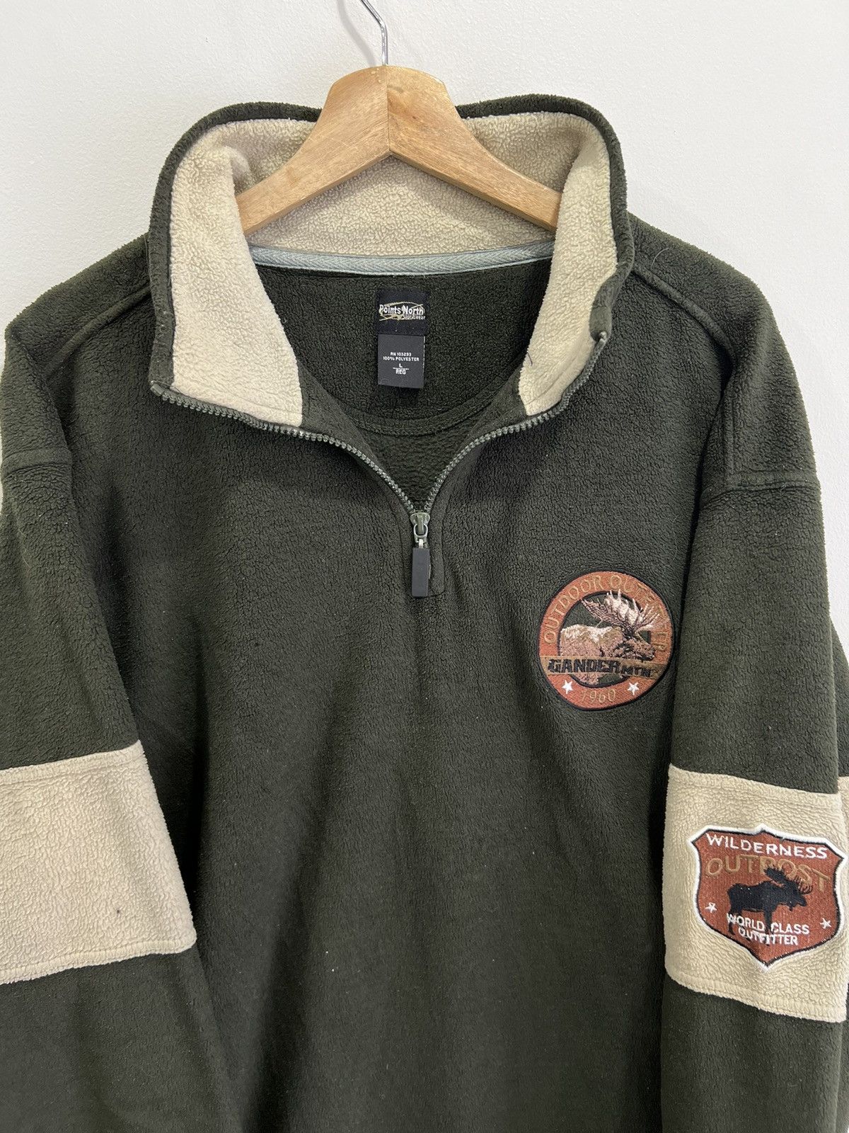 Vintage Vtg Outdoor Outfitters Fleece Gander moose sweater animal Size US L / EU 52-54 / 3 - 3 Thumbnail