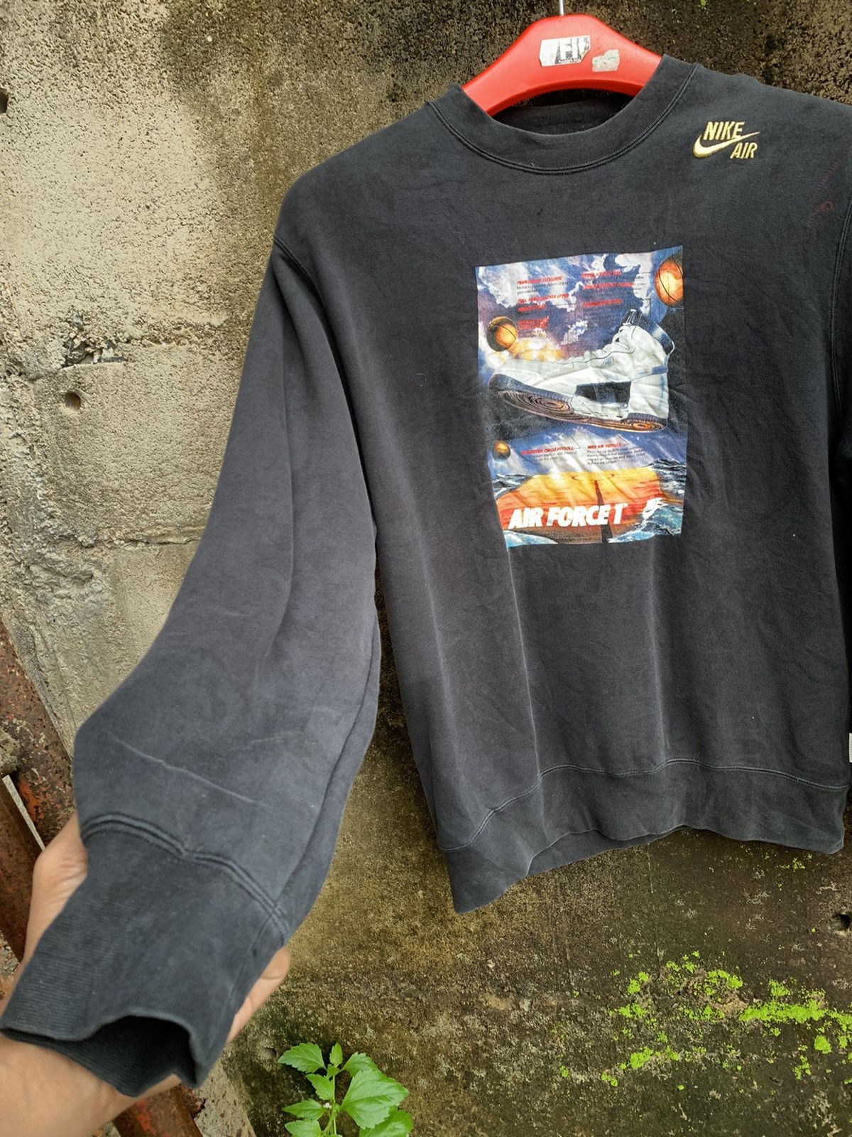 Nike × Vintage Y2K NIKE AIR SWEATSHIRT RARE DESIGN OVERALL FADED Size US L / EU 52-54 / 3 - 3 Thumbnail