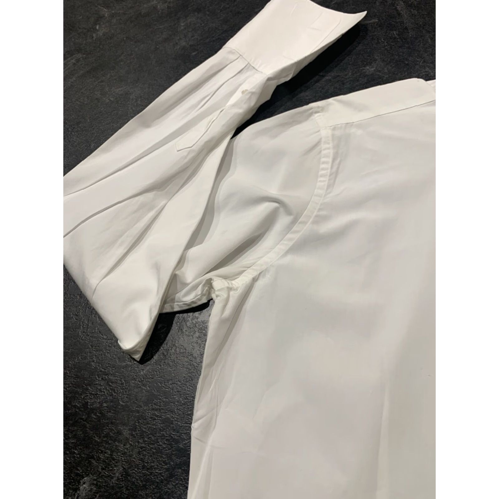 Vintage VINTAGE Proper Cloth Tuxedo Shirt White Formal French Cuffs Adult Size 18 Dress Shirt Size 48R - 5 Thumbnail