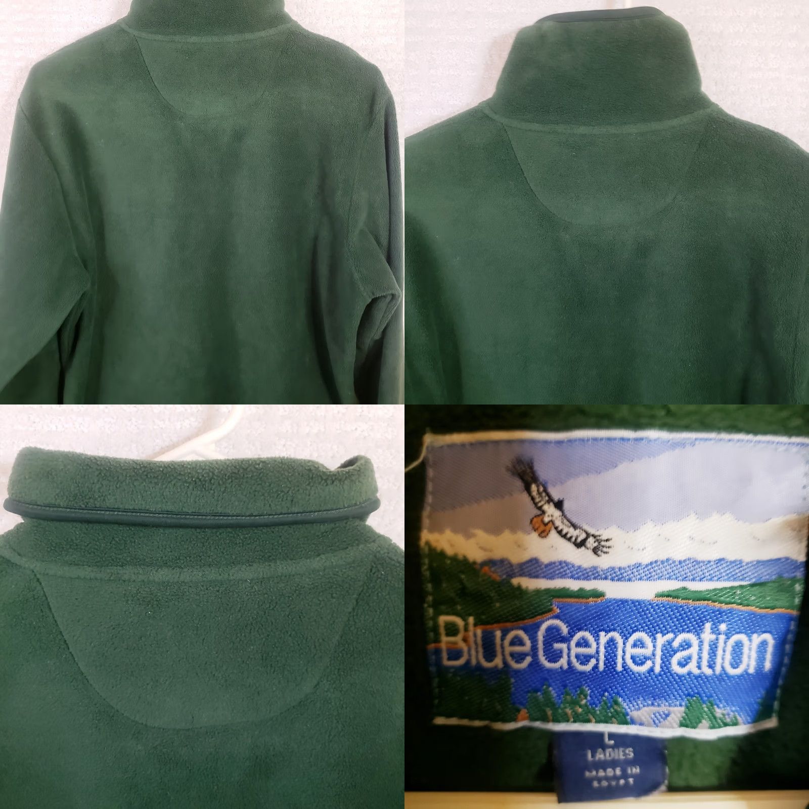 Vintage VINTAGE Secession Golf Course Pullover Women's L Green 1/4 Zip Fleece Sweater Jacket Shirt Size L / US 10 / IT 46 - 9 Thumbnail