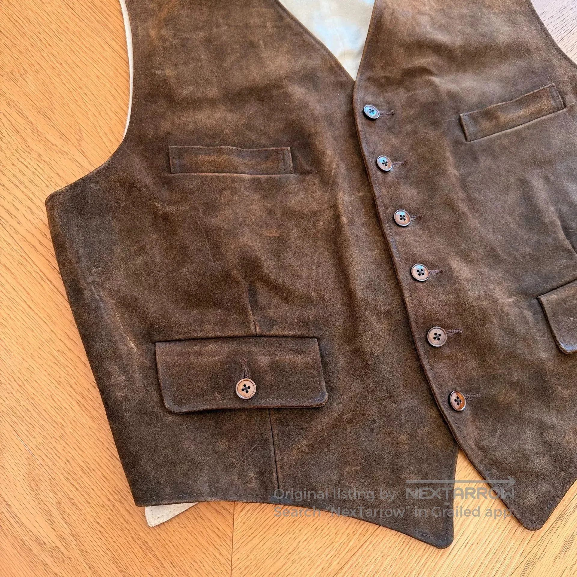 RLX Ralph Lauren Vintage Ralph Lauren Leather Hunting Vest. Size US XL / EU 56 / 4 - 3 Thumbnail