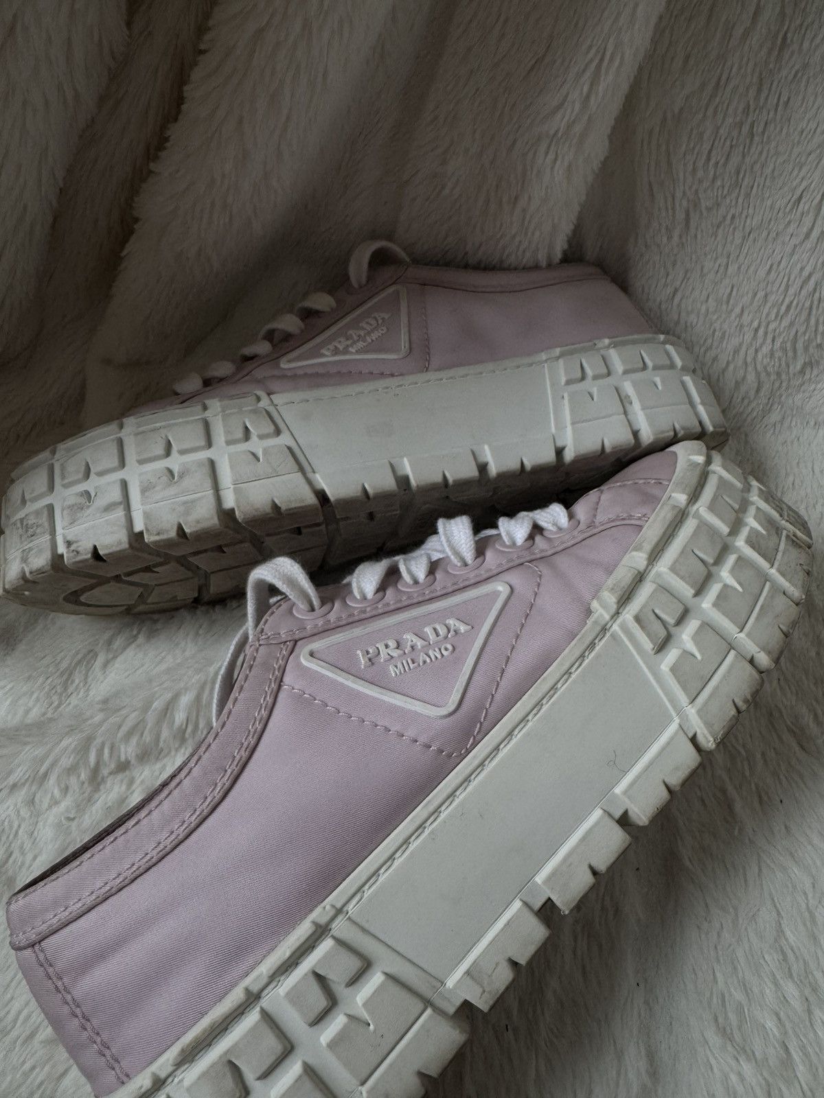 Prada Double Wheel Re-Nylon Gabardine Sneakers Size US 7.5 / IT 37.5 - 1 Thumbnail