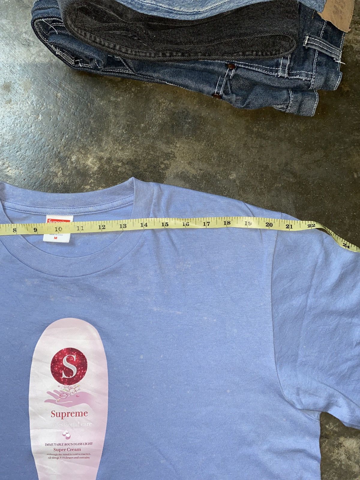 Supreme Supreme Super Cream Tee FW19 Size US XL / EU 56 / 4 - 11 Thumbnail