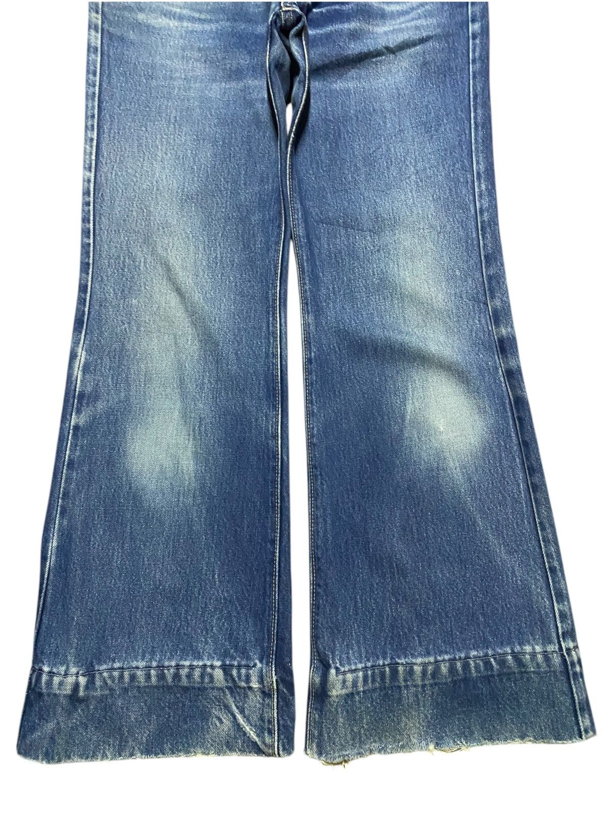 Big John Vintage Big John Blue Wash Distressed Flare Jeans Size US 27 - 5 Thumbnail