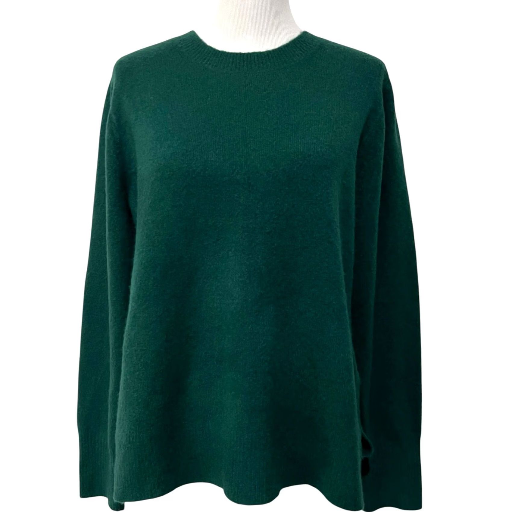 J.Crew J.Crew Factory Women’s Crewneck Sweater Green Pullover L Crew Neck Long Sleeve Solid Acrylic Wool Spandex Casual Womens Size L / US 10 / IT 46 - 2 Thumbnail