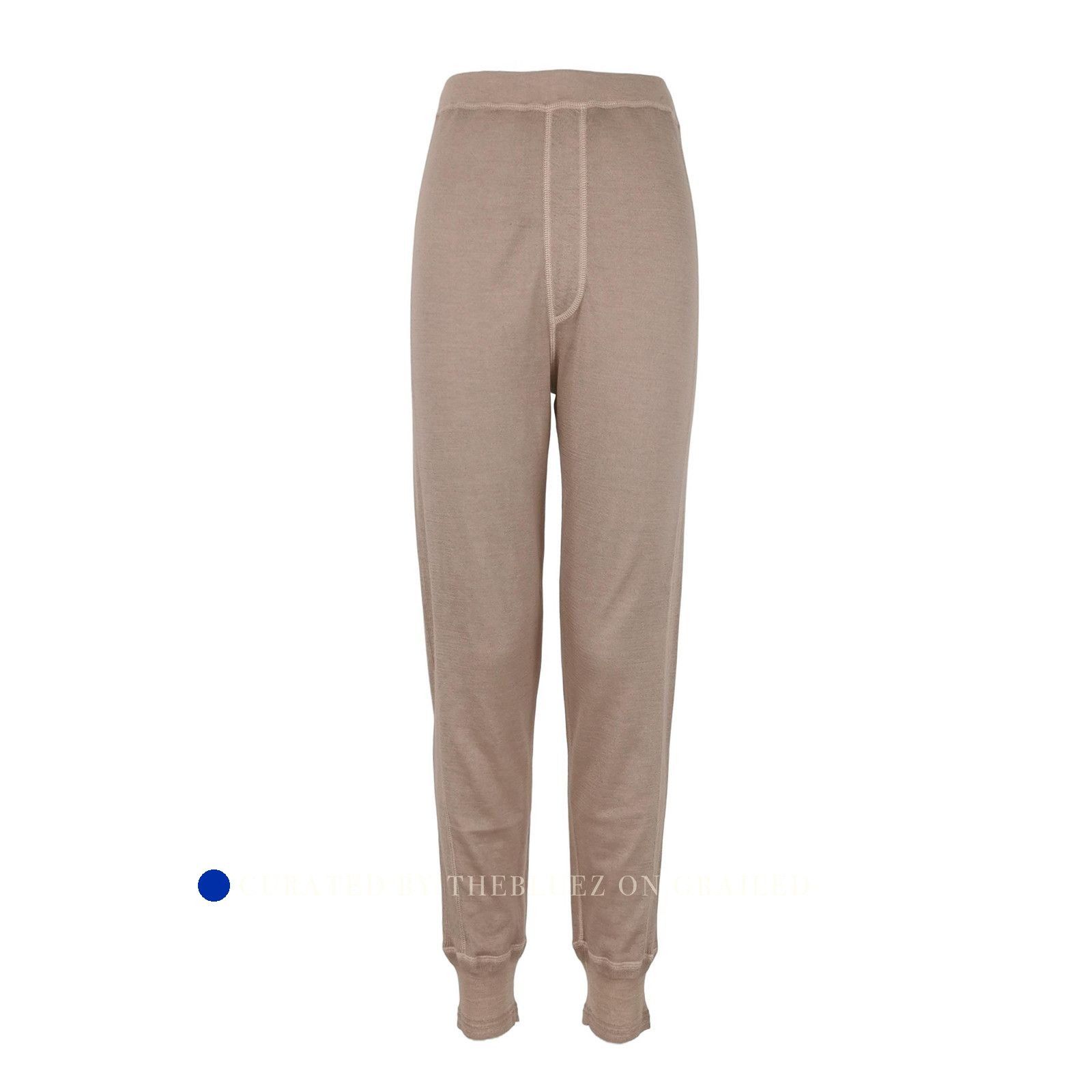 Prada Cashmere Logo Joggers in Beige Size US 26 / EU 42 - 1 Thumbnail