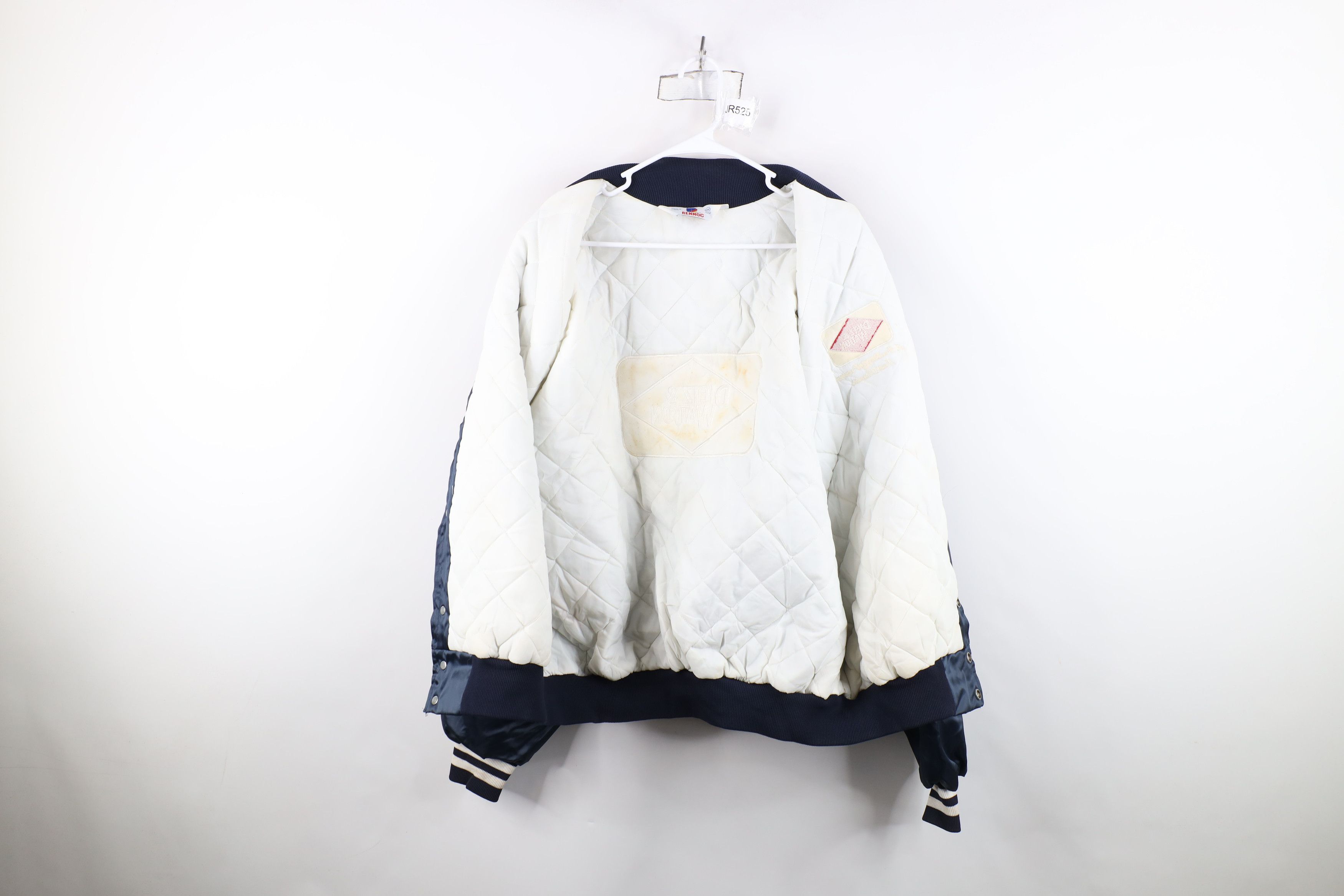 Vintage Vintage 80s 90s Watson Meats Quilted Satin Bomber Jacket USA Size US XXL / EU 58 / 5 - 11 Thumbnail