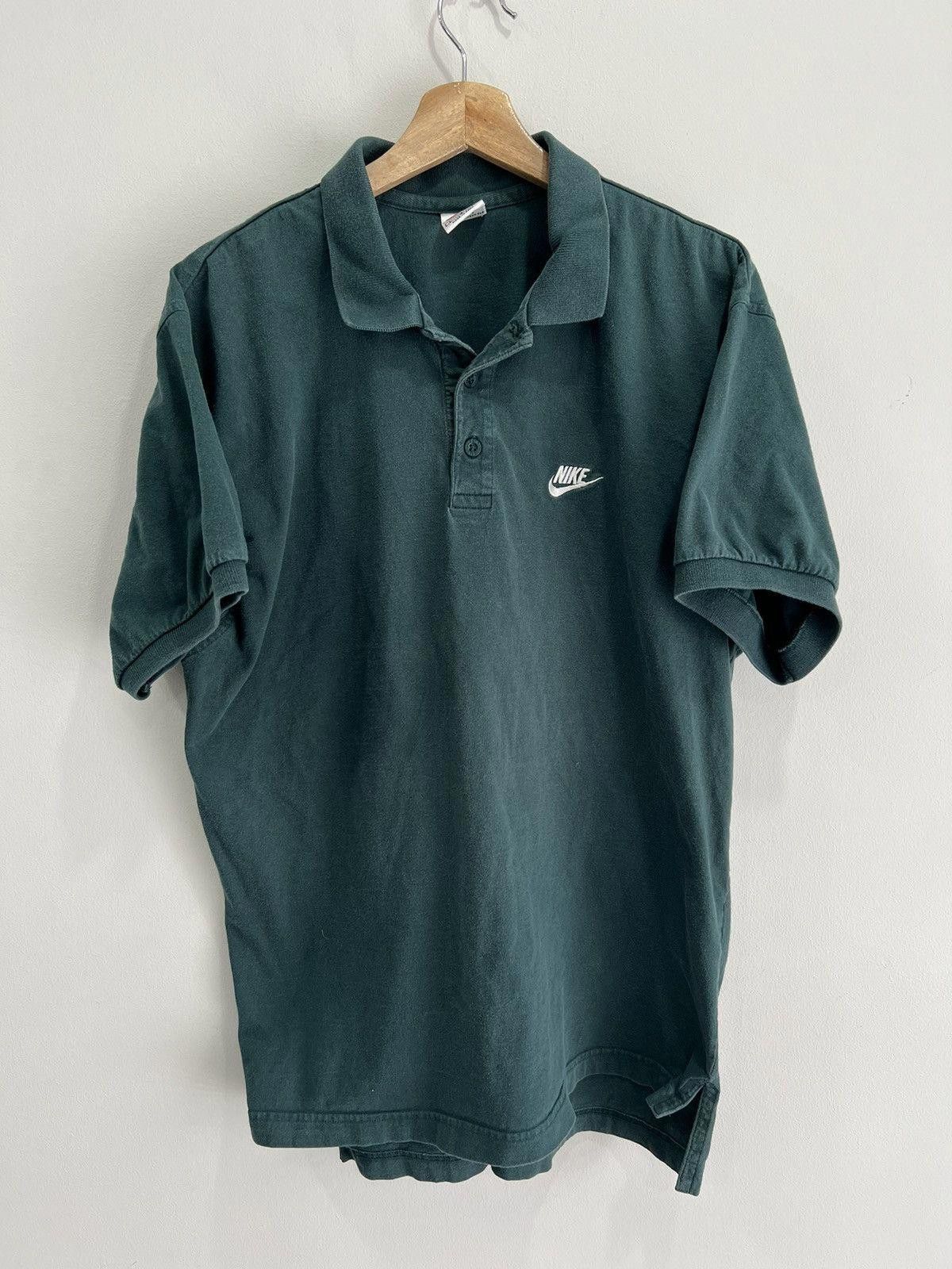 Nike Vintage Nike Forest Green Polo Shirt swoosh check Size US L / EU 52-54 / 3 - 1 Thumbnail