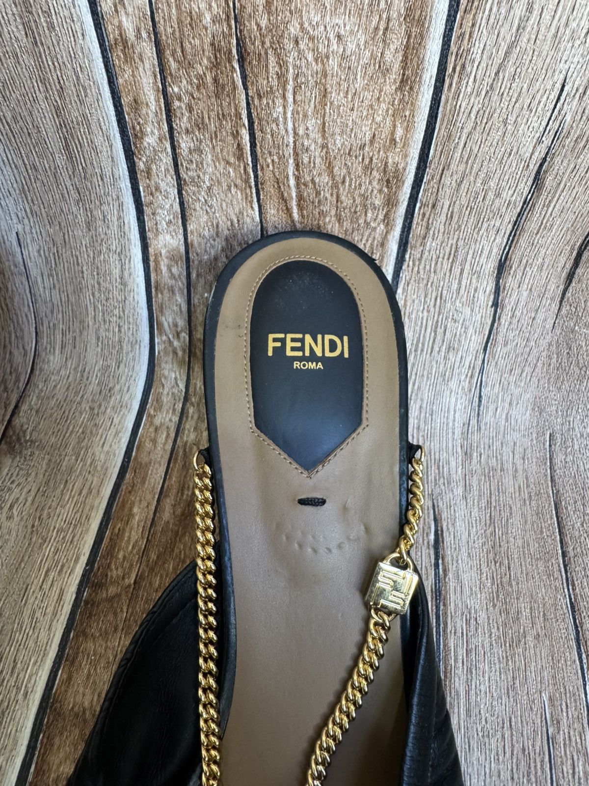 Fendi Colibri bow chain mules heels Size US 10 / IT 40 - 8 Thumbnail