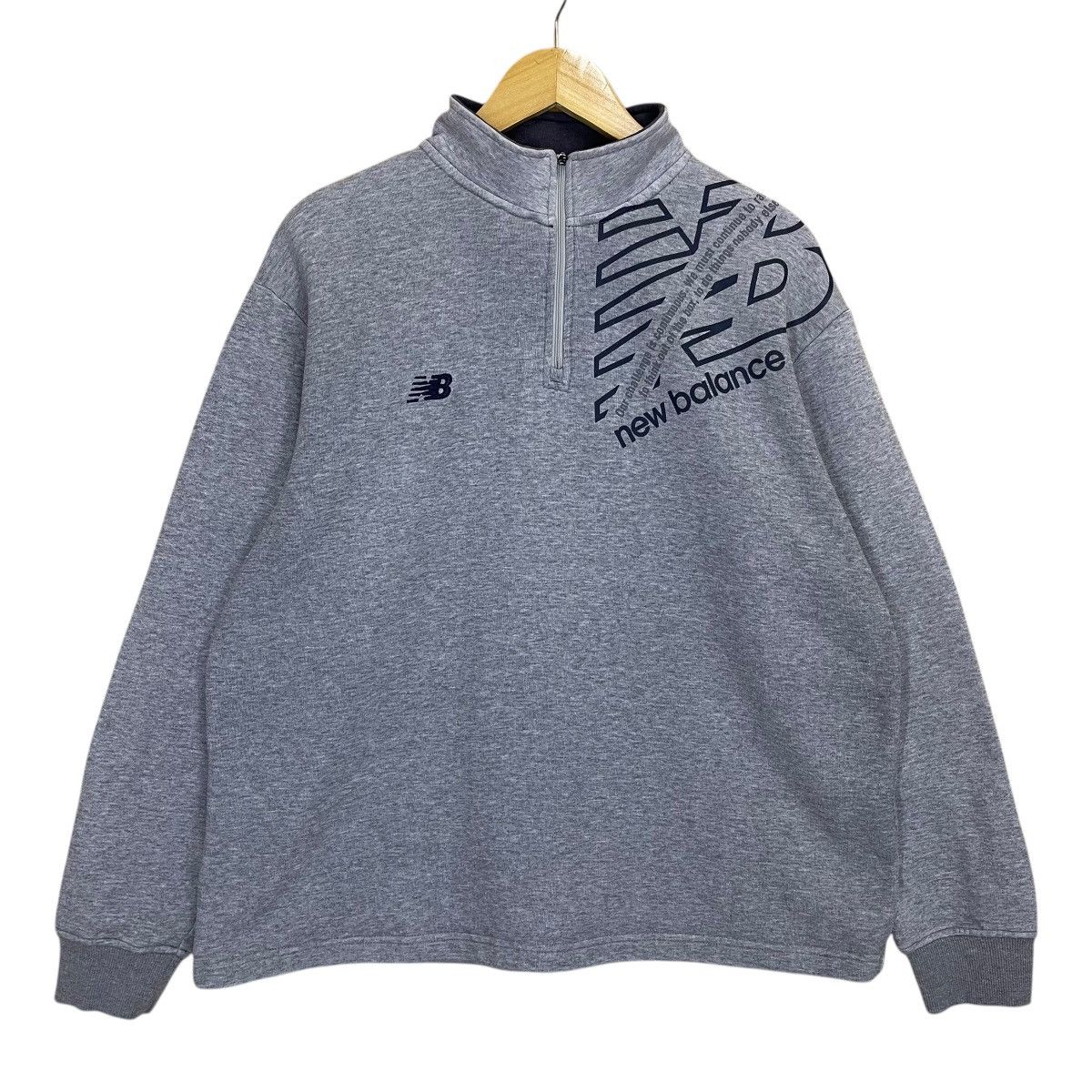 New Balance New Balance Big Logo Pullover Halfzip Sweatshirt Size L Size US L / EU 52-54 / 3 - 1 Thumbnail