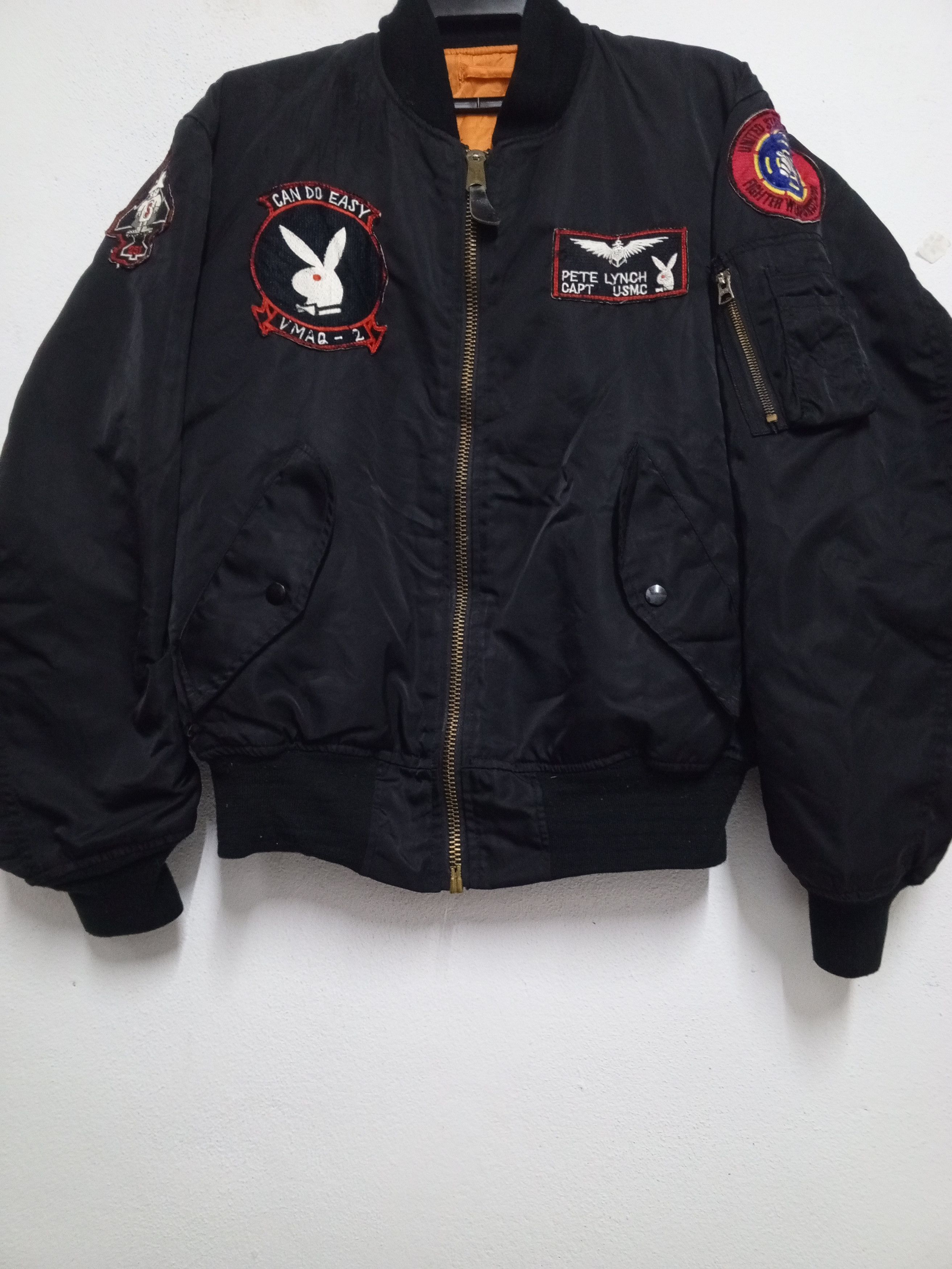 Vintage VTG TOP GUN USA BOMBER JACKET RARE Size US XL / EU 56 / 4 - 4 Thumbnail