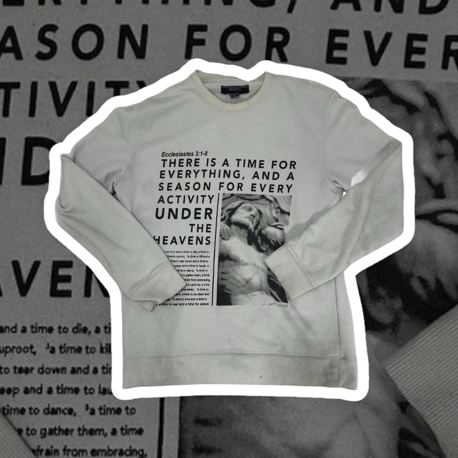 Forever 21 Forever 21 Men's White Graphic Sweatshirt Small Size US S / EU 44-46 / 1 - 1 Thumbnail