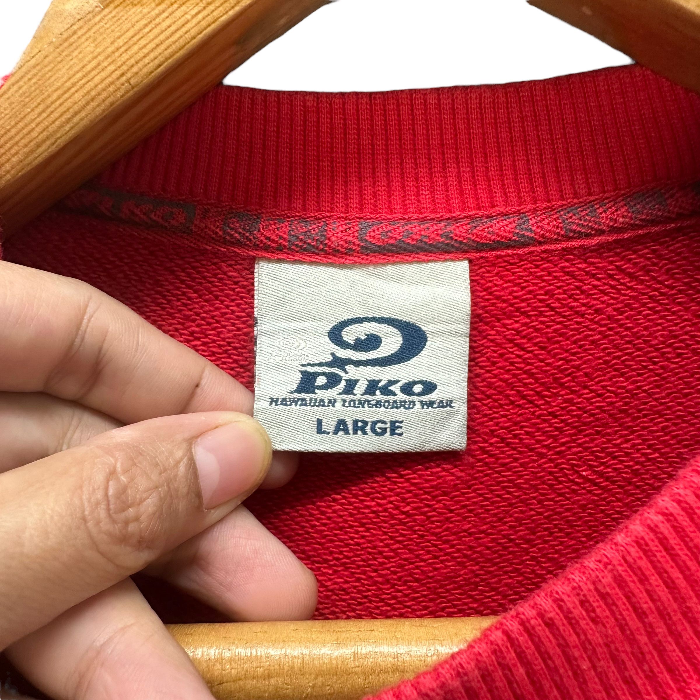 Japanese Brand PIKO HAWAIIAN LONGBOARD WEAR BIG LOGO SWEATSHIRTS #8572-015 Size US L / EU 52-54 / 3 - 10 Thumbnail