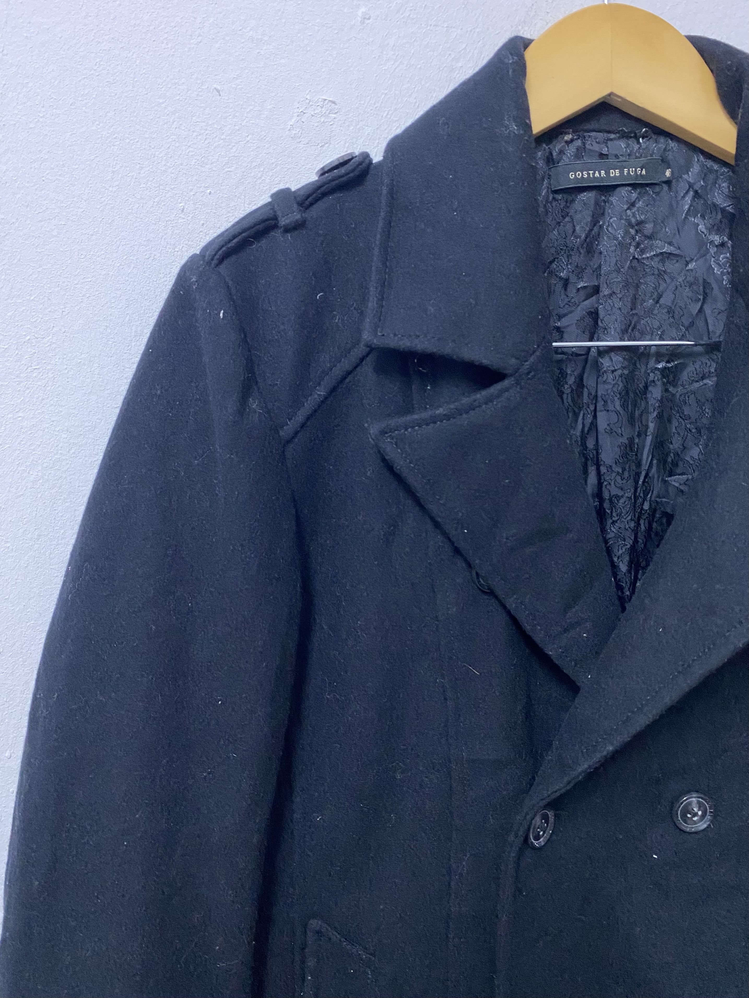 GOSTAR DE FUGA VTG Gostar De Fuga Double Breasted Wool Jacket Black Size US S / EU 44-46 / 1 - 11 Thumbnail
