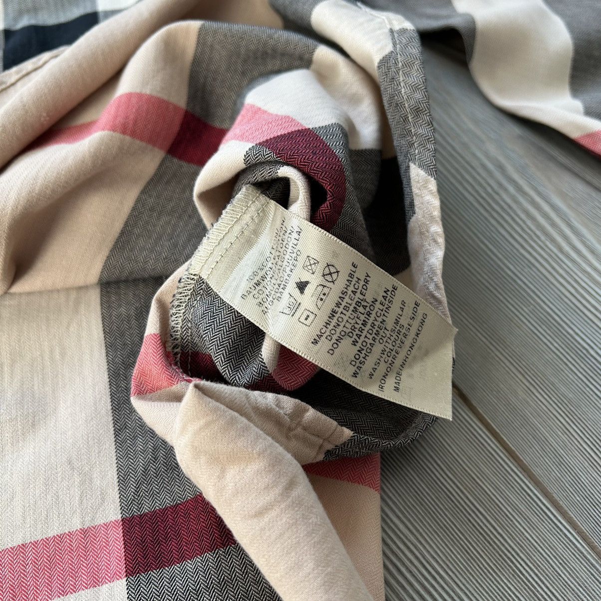 Burberry Brit Beige Nova Check Cotton Half Placket Blouse