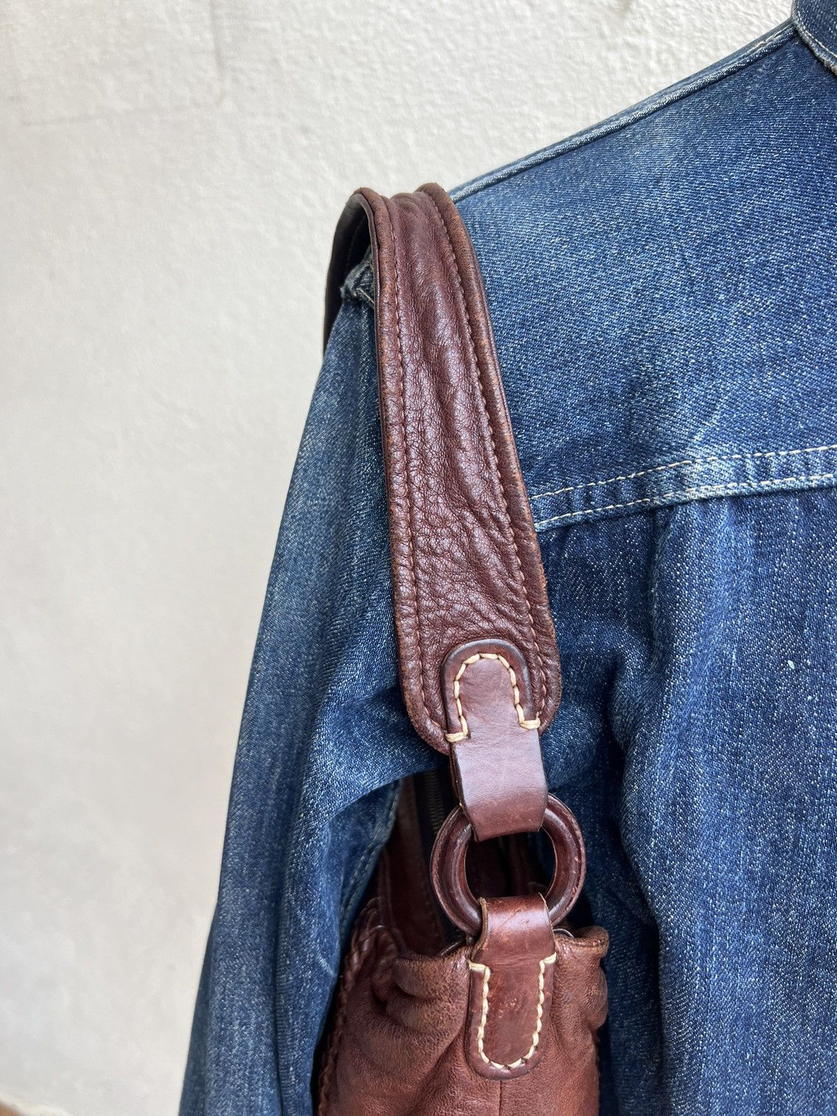Leather genten Japan Patina Leather Mini Hobo Bag Size ONE SIZE - 23 Thumbnail