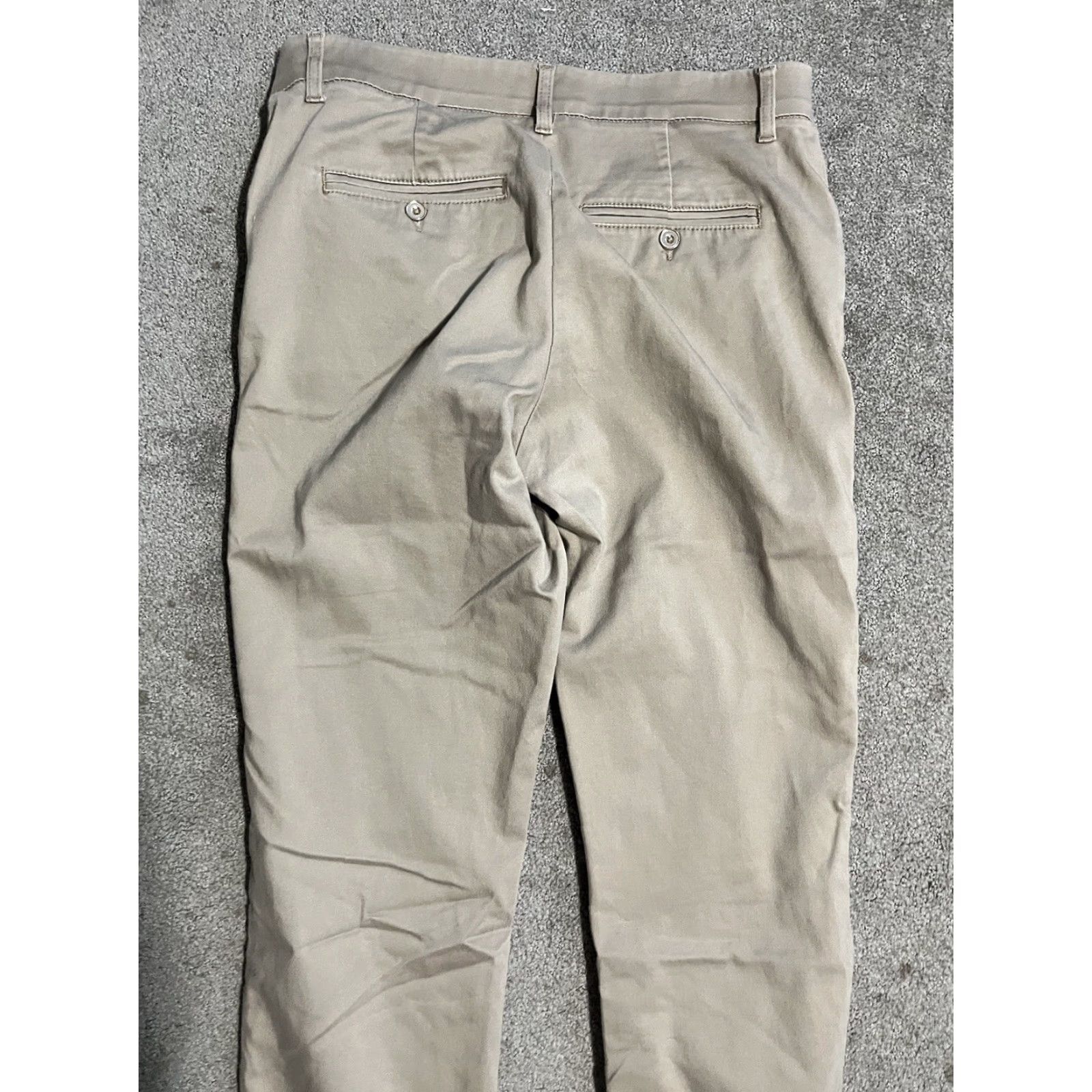 Lee Lee Pants Women 6 Tall Beige Regular Fit Mid Rise Stretch Twill Dress Pants with Pockets — Business Workwear Size 28" / US 6 / IT 42 - 4 Thumbnail